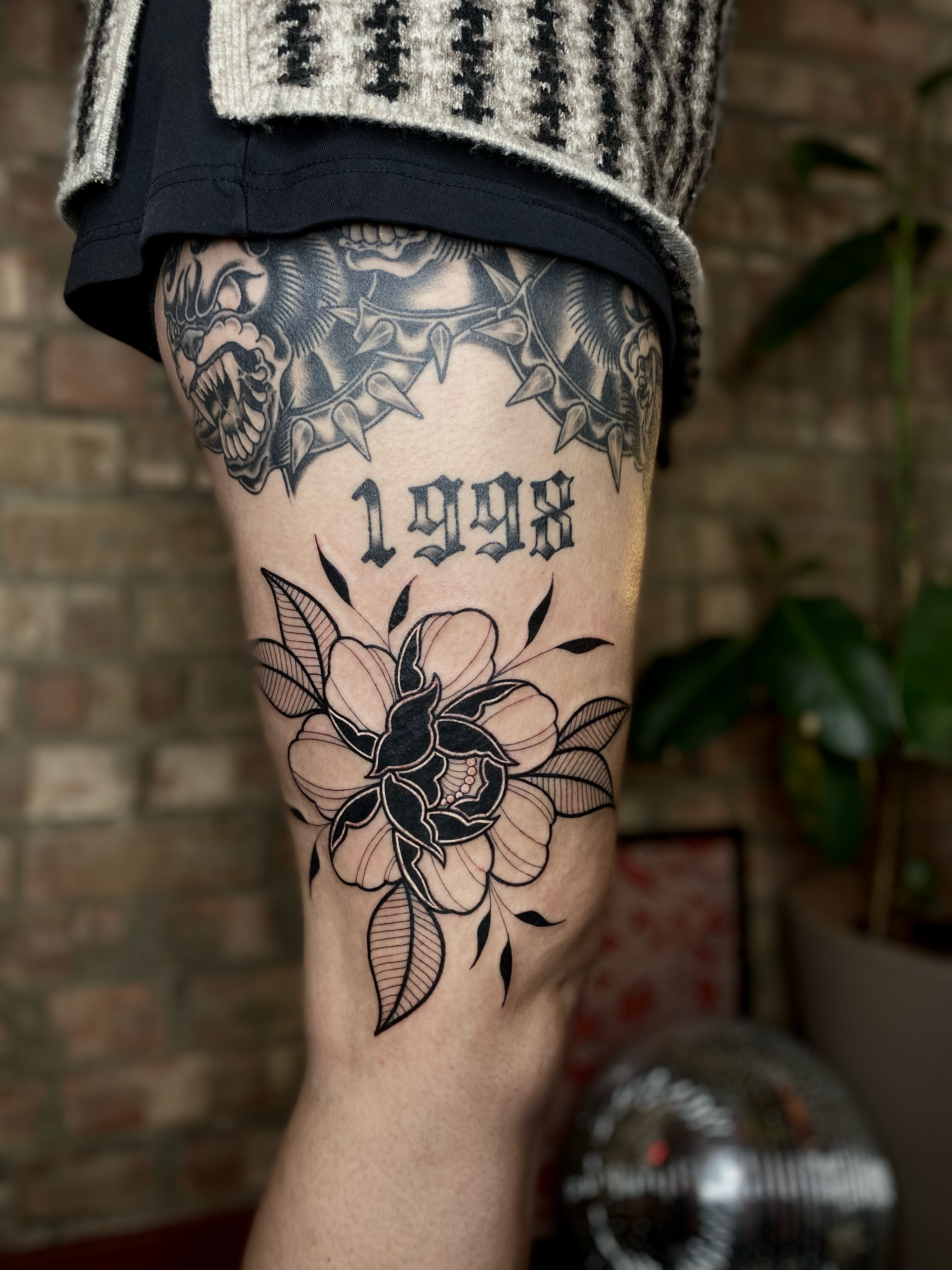 Tattoo by @tatemarthatattoo — black_and_grey