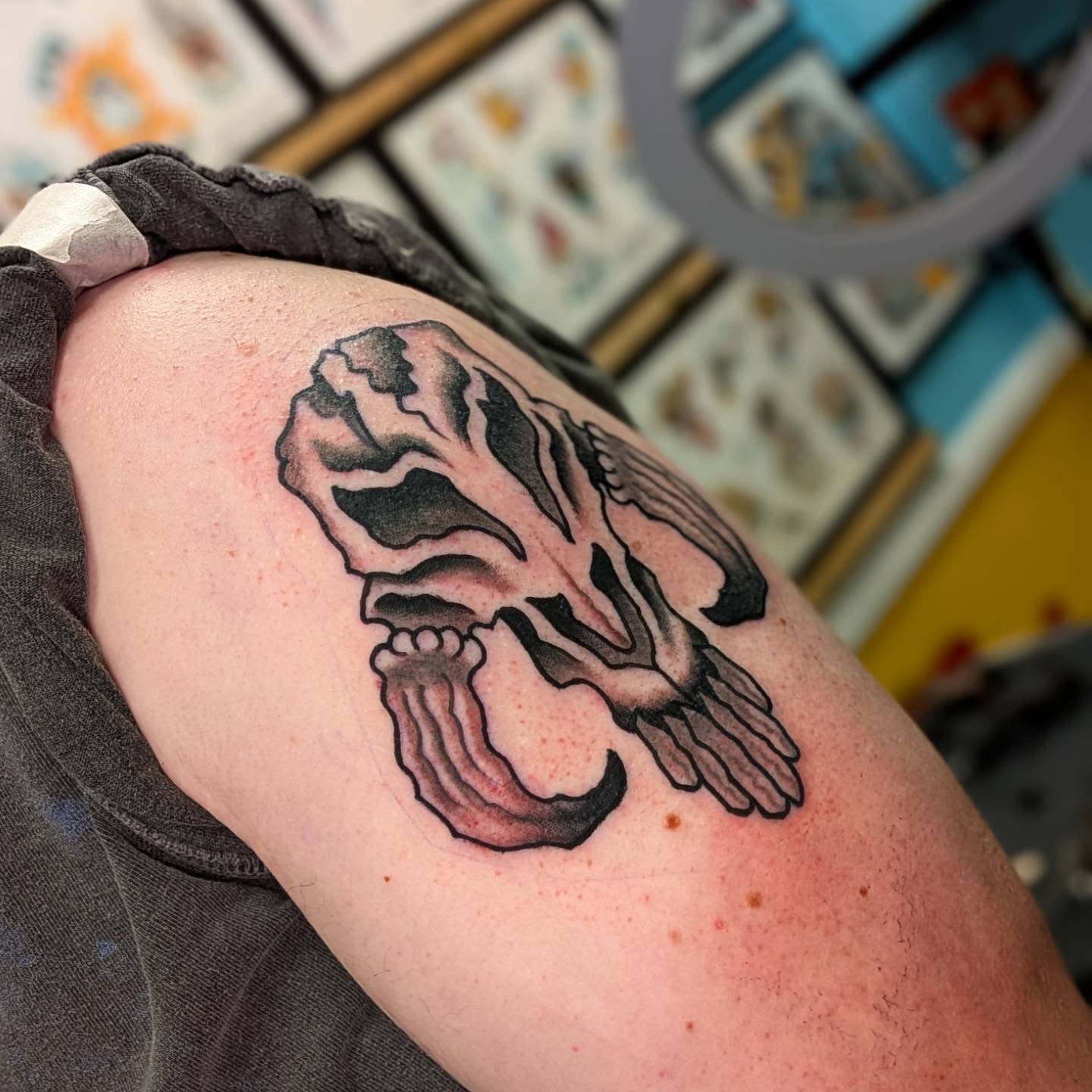 Tattoo by @mattpalmatattoos — black_and_grey