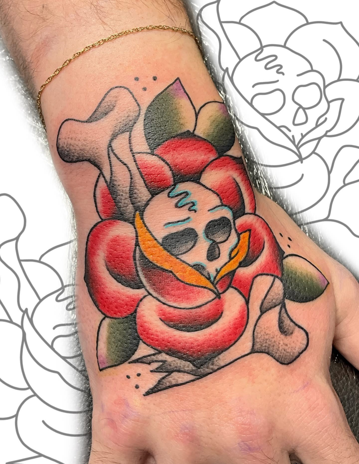 Tattoo by @tattoos_by_cameron β american_traditional, dotwork