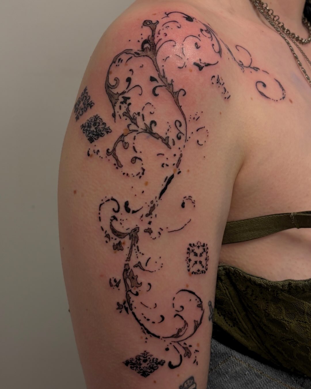Tattoo by @cupidstunts__ — black_and_grey