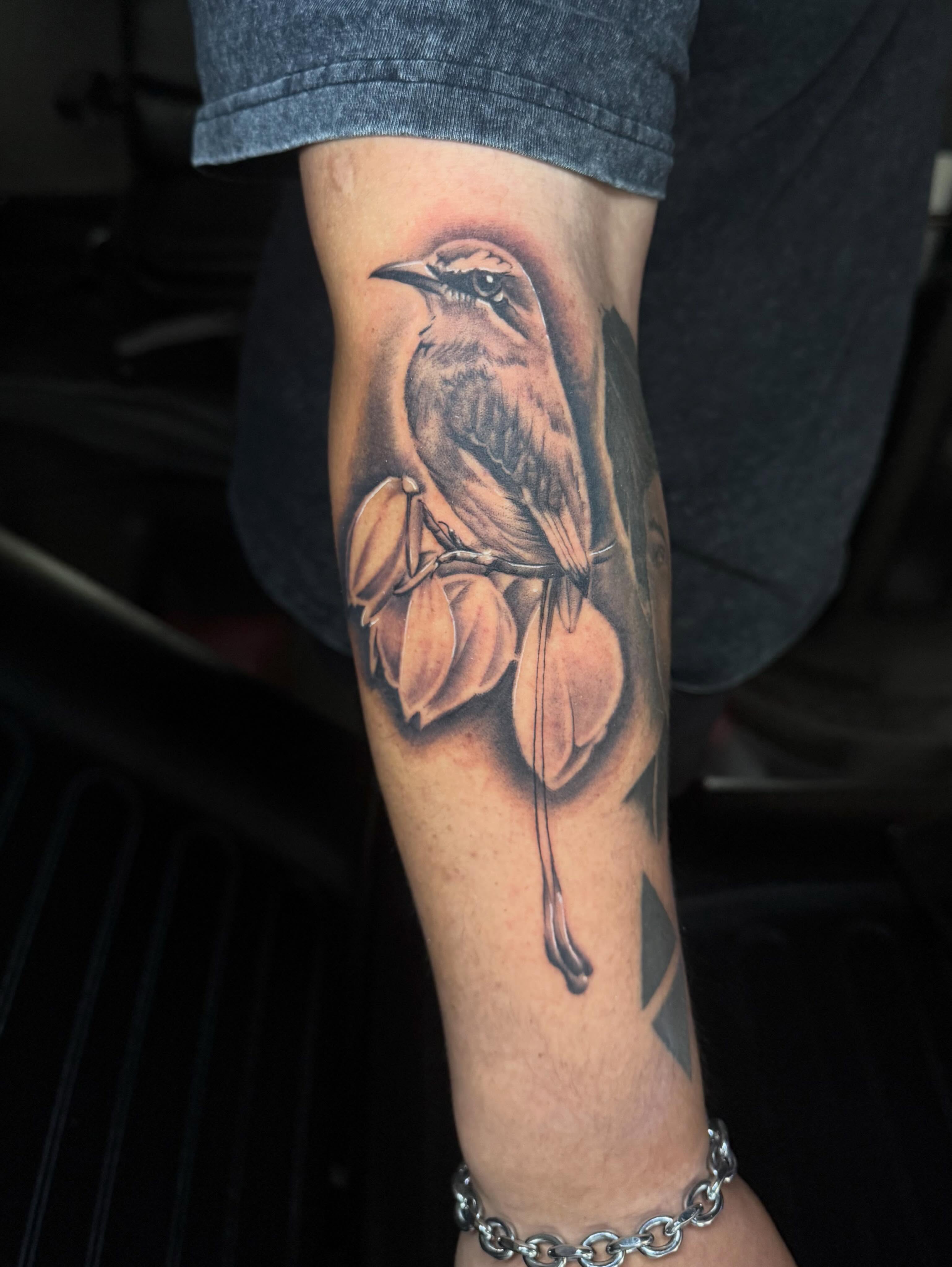 Tattoo by @inkedbyscratch — realism, black_and_grey