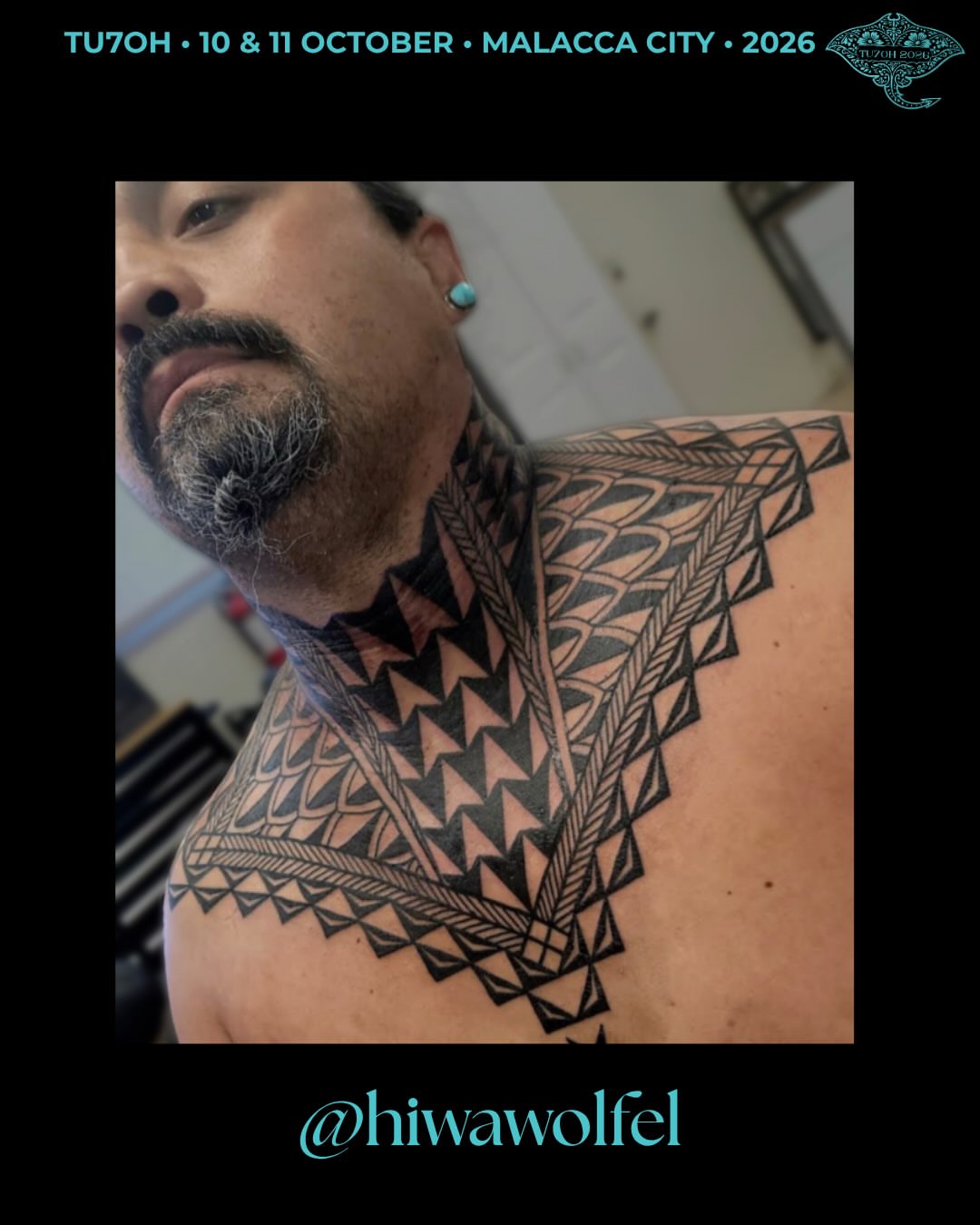 Tattoo by @hiwawolfe — geometric, tribal