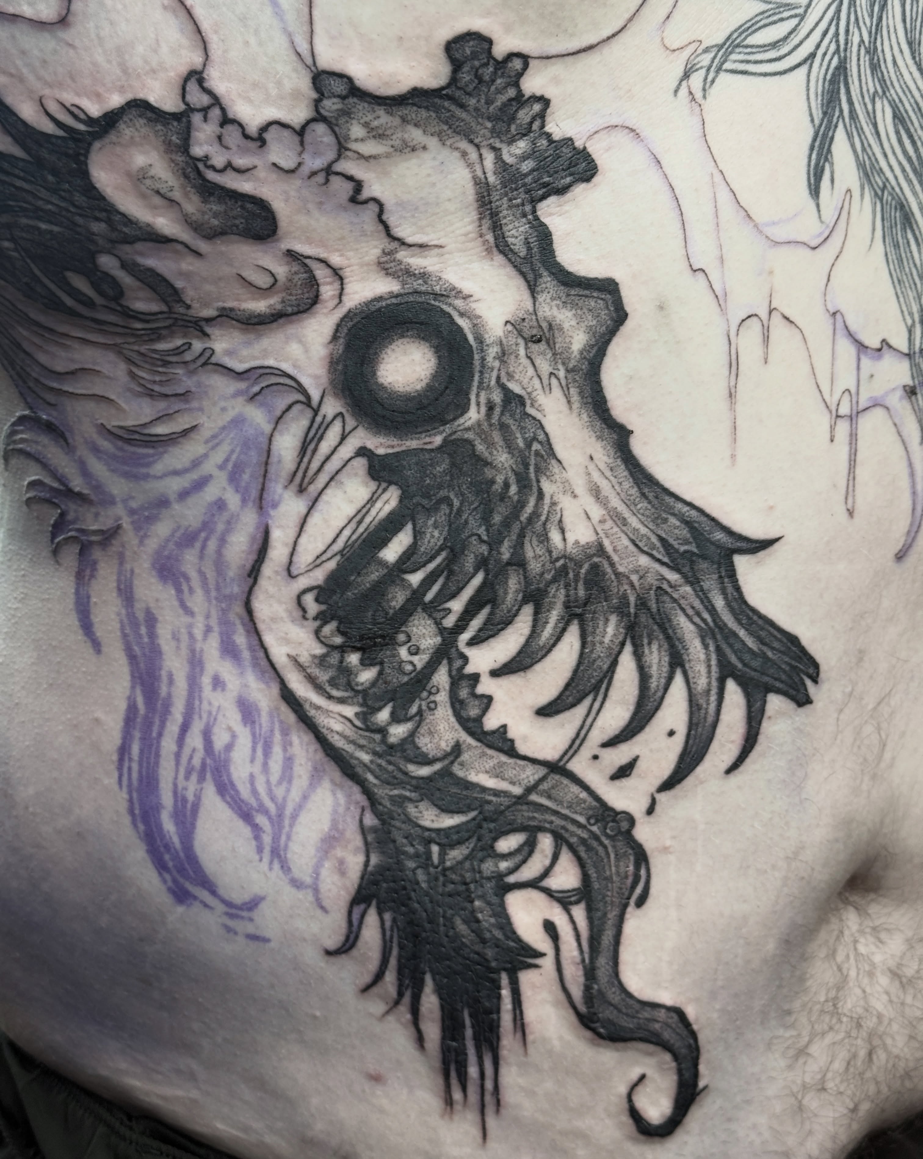 Tattoo by @blackmeddle — black_and_grey