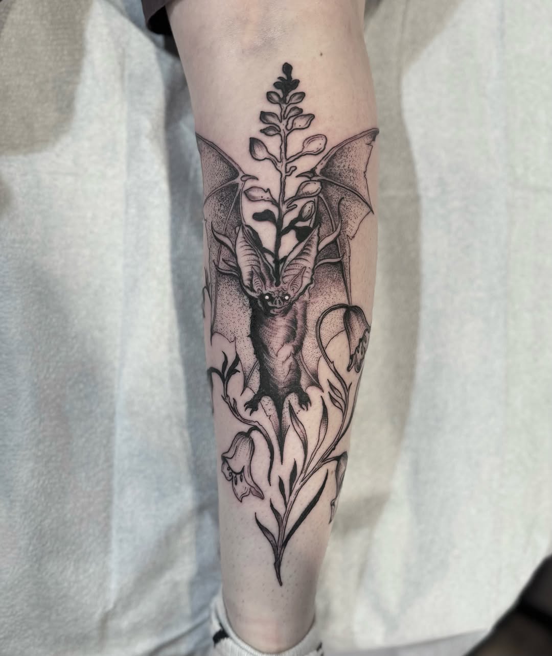 Tattoo by @sezarutattoos — dotwork, black_and_grey