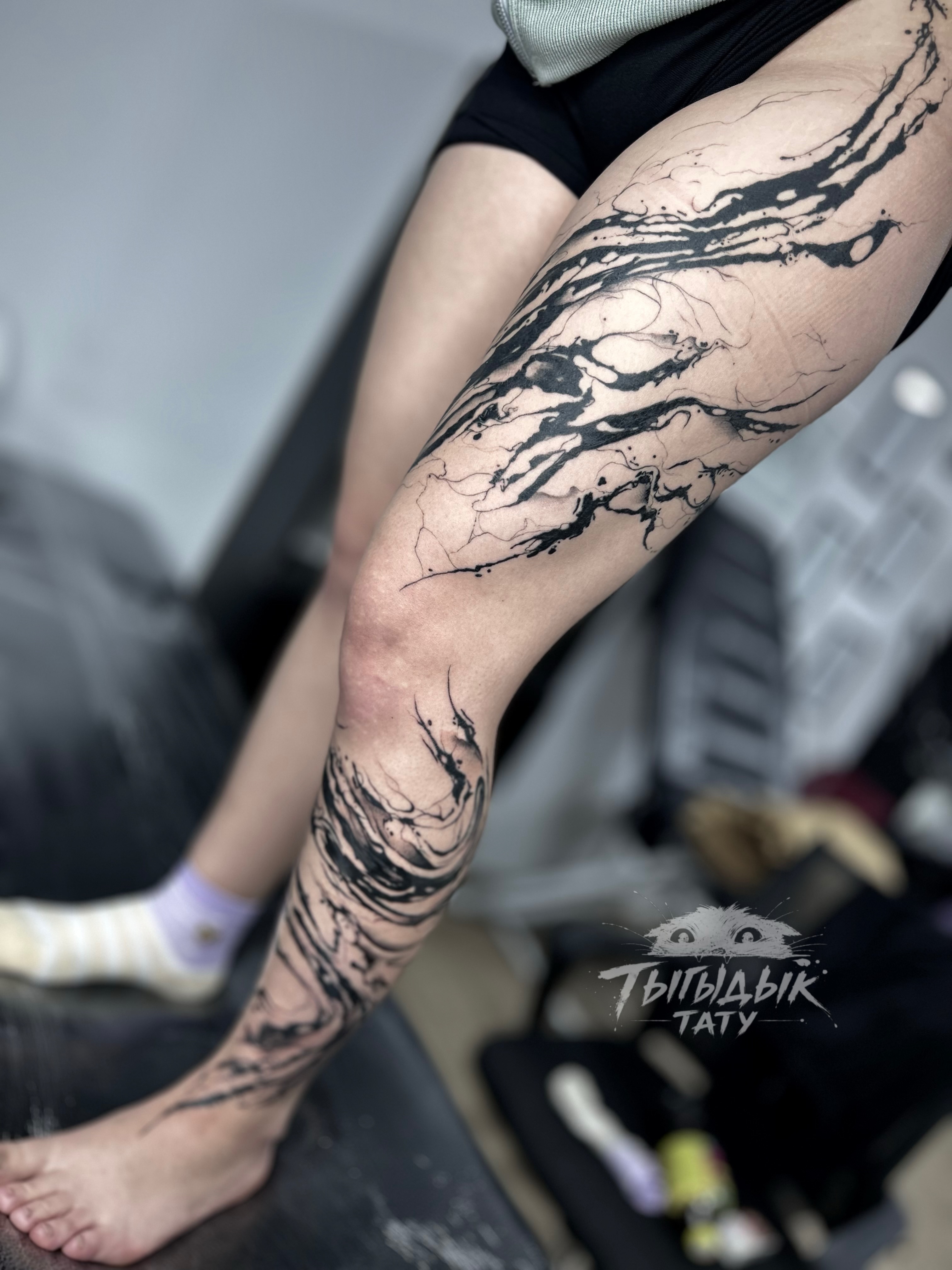 Tattoo by @tygydyk.tattoo — black_and_grey