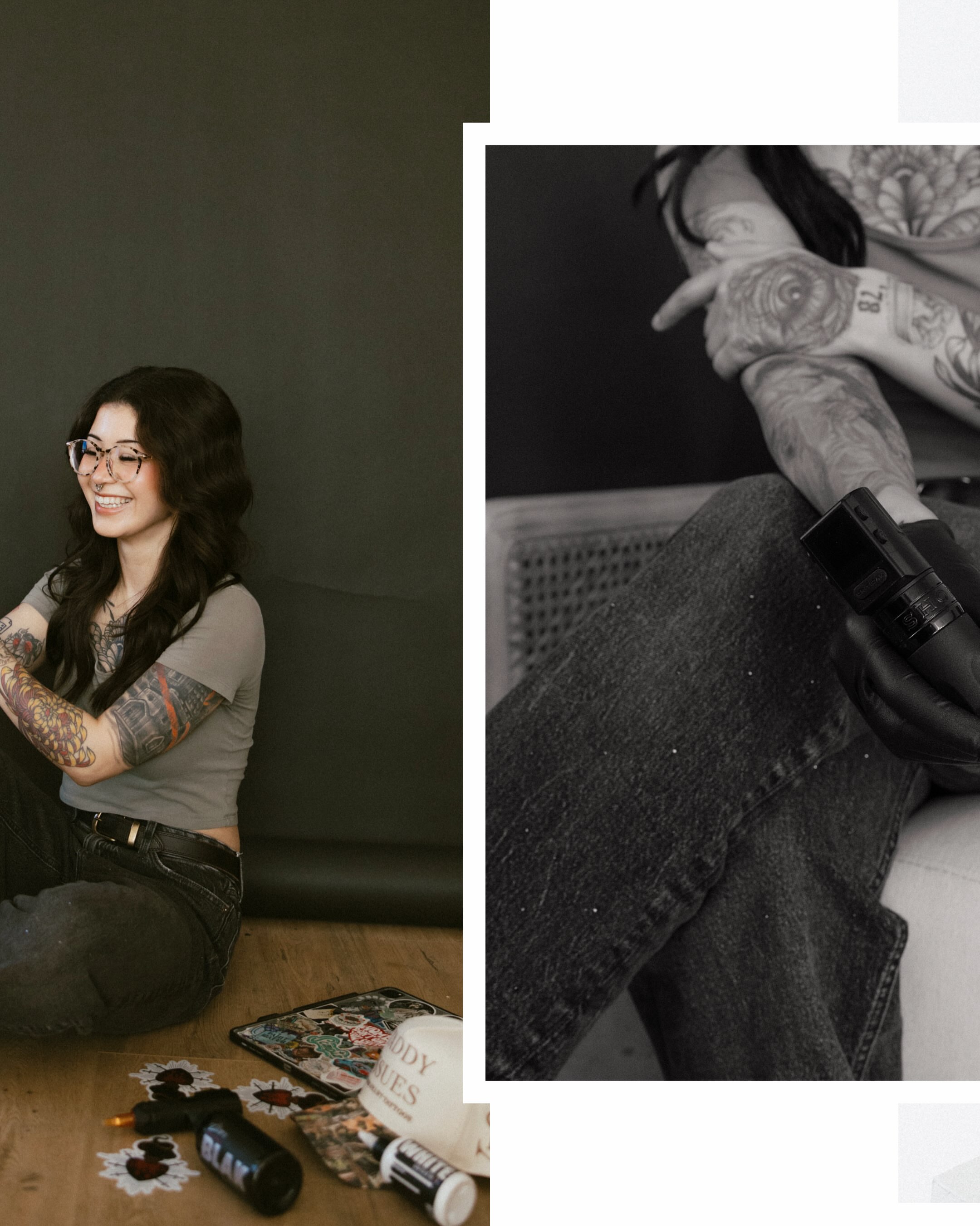 Tattoo artist American traditional tattoo on the upper arm by Ashley Lambert