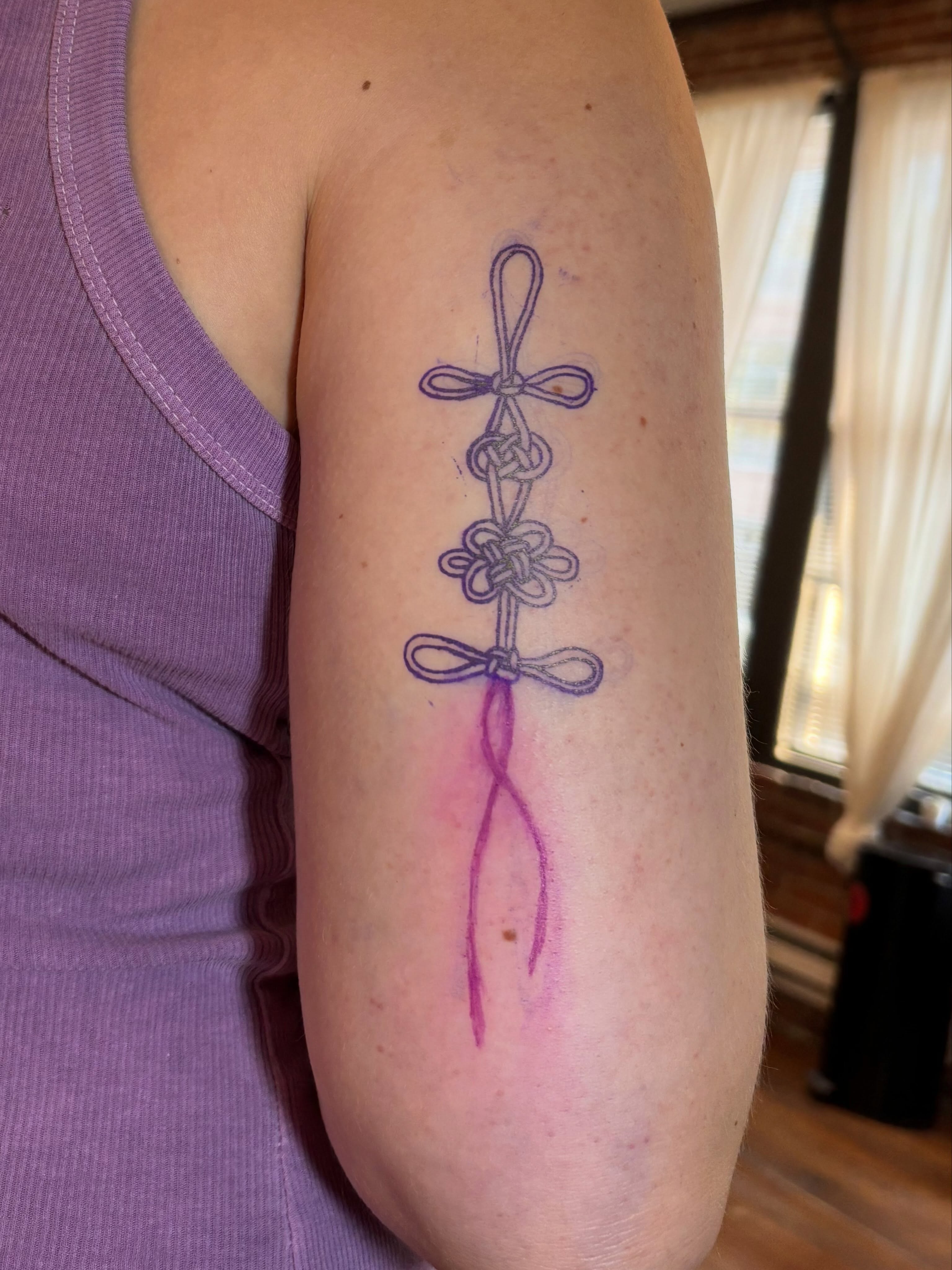 Knots and string geometric tattoo on the forearm by sabrina ✿ ◔ ں ◔ ✿ san francisco tattoo!