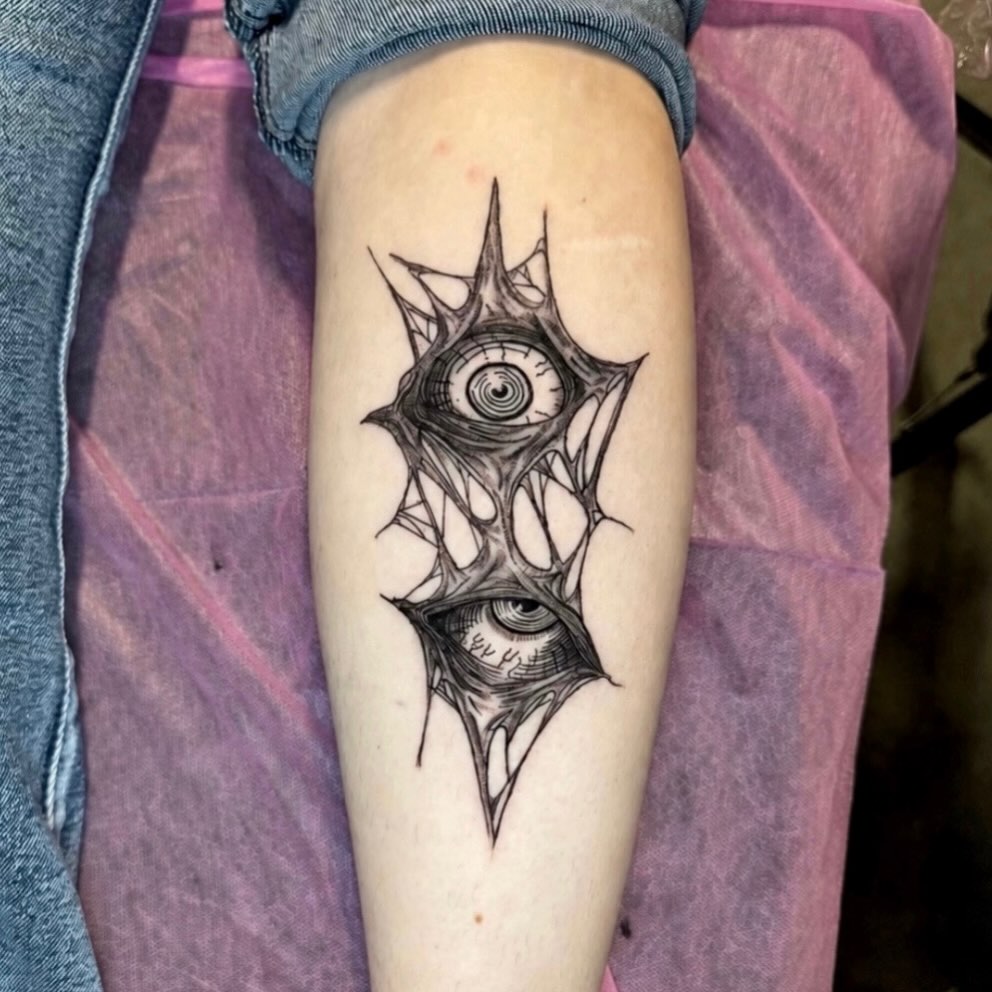 Tattoo by @missmangokush — geometric, black_and_grey