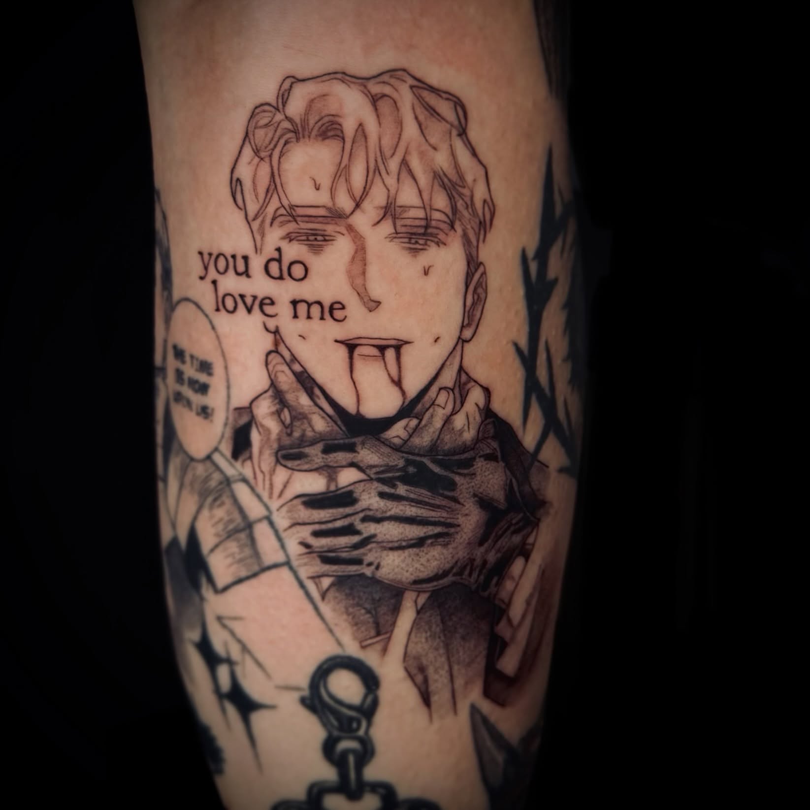 Tattoo by @astrochocobo — anime