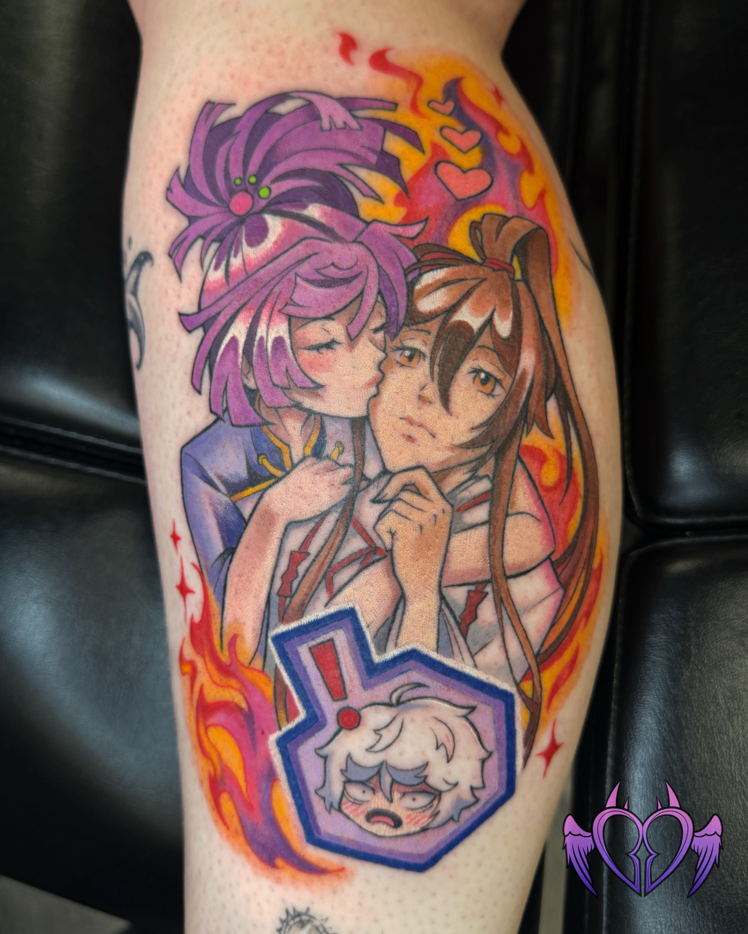 Tattoo by @sugar.sins.tattoo — anime, dotwork