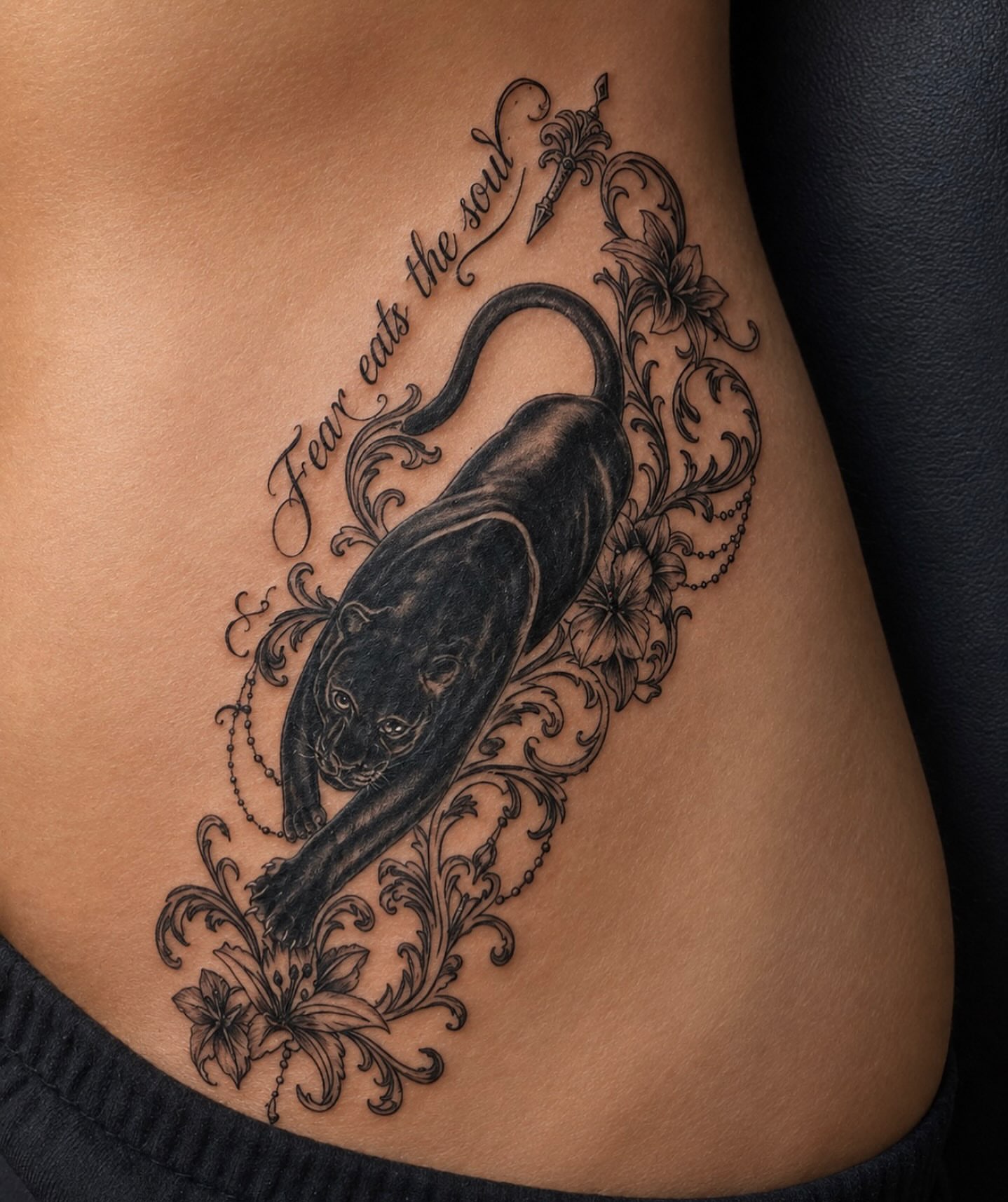 Tattoo by @cmillsink — black_and_grey, ornamental
