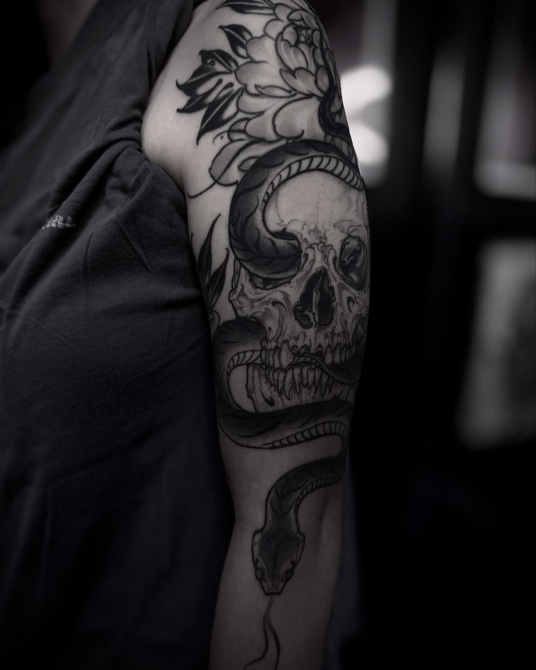 Tattoo by @lorenzotattoos — black_and_grey, realism