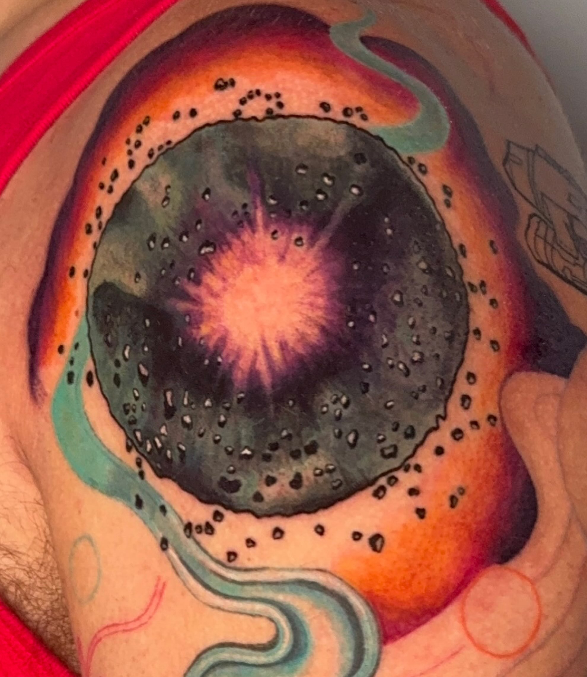 Tattoo by @paperairplanejane — dotwork, realism