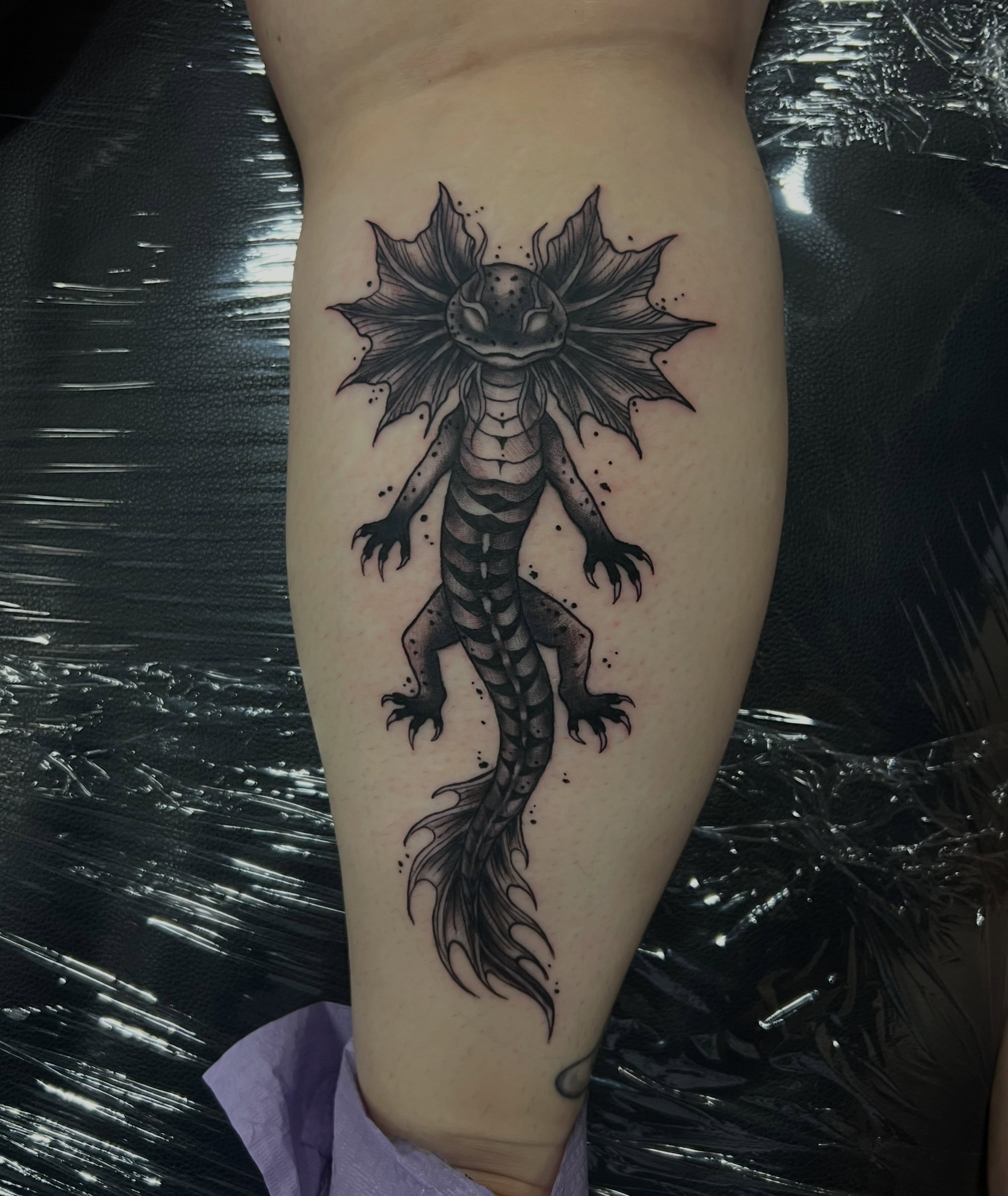 Tattoo by @xxreigh — black_and_grey