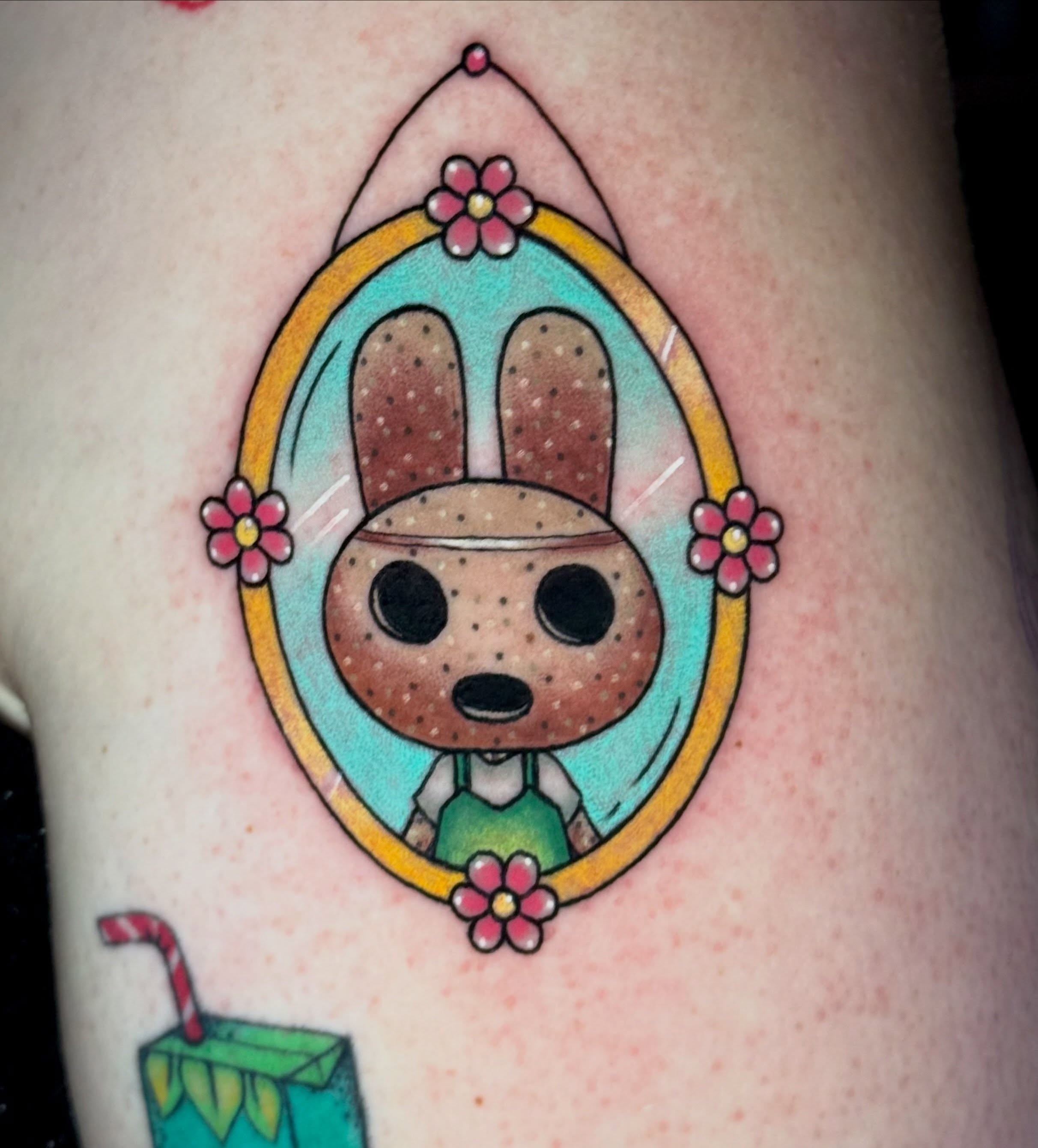 Tattoo by @virginiasamtattoo — dotwork, anime