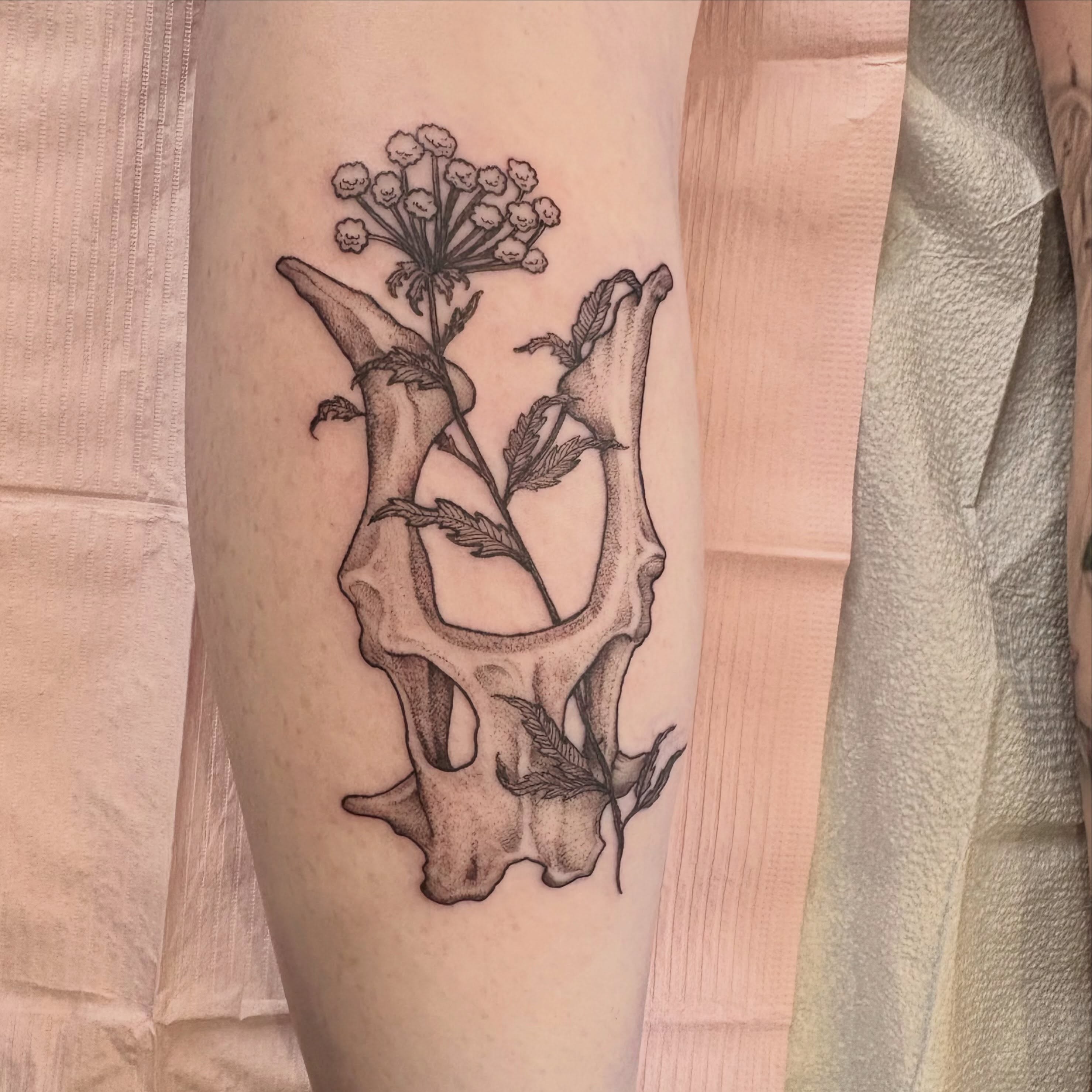 Tattoo by @softcorehorror — black_and_grey