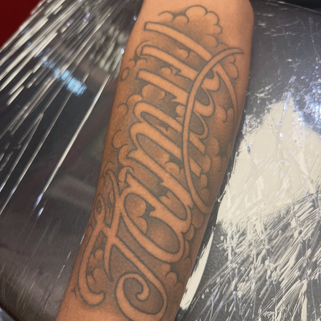 Tattoo by @taintidtats — lettering_script