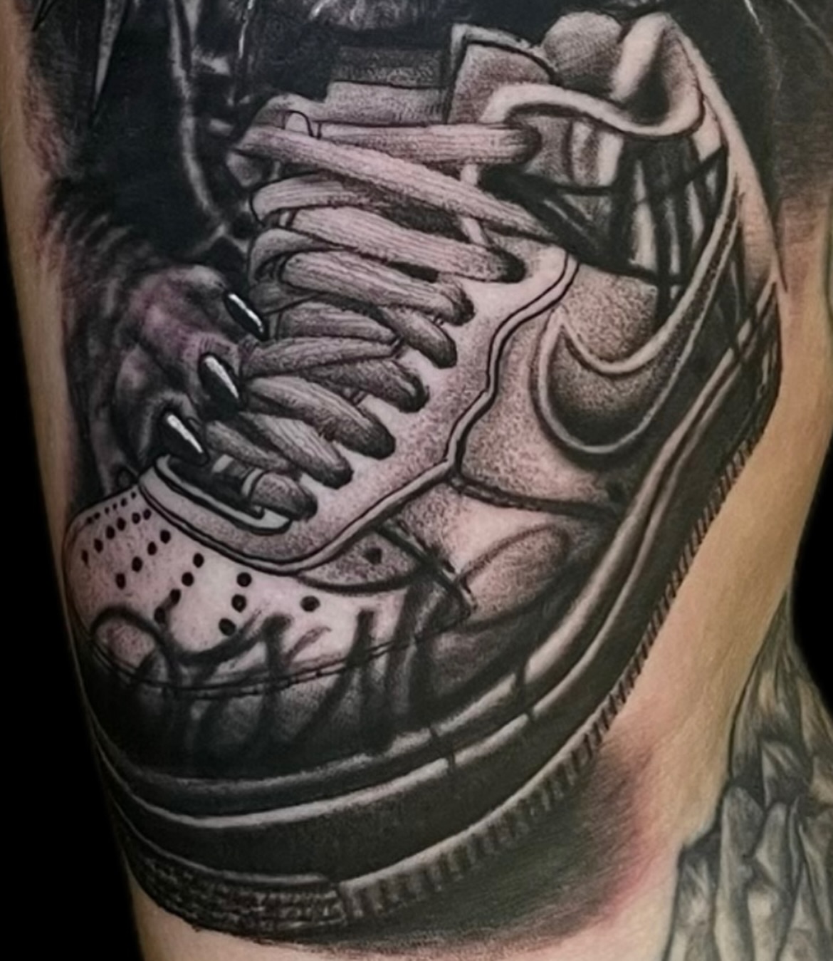 Tattoo by @ghostmantattoo — realism, black_and_grey