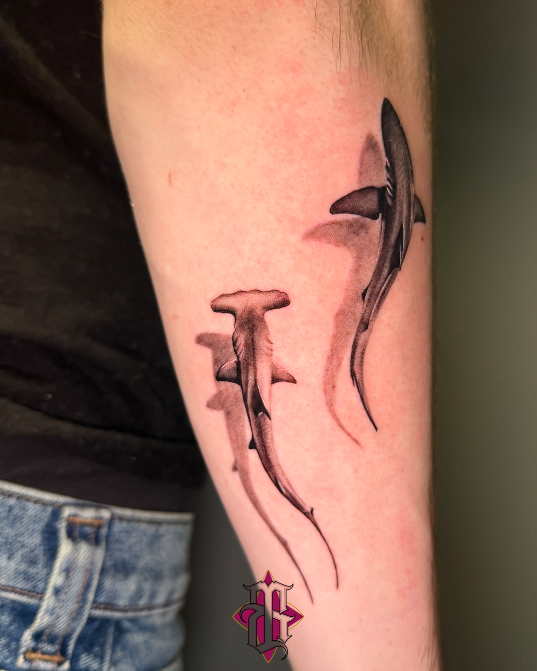 Shark realism tattoo on the forearm by BRIK RANGEL - Tattoo Artist