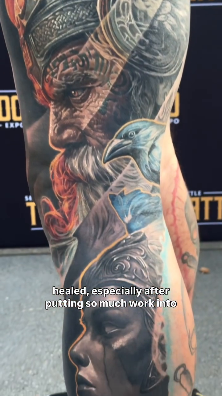 Tattoo by @sionerdcd β realism, black_and_grey