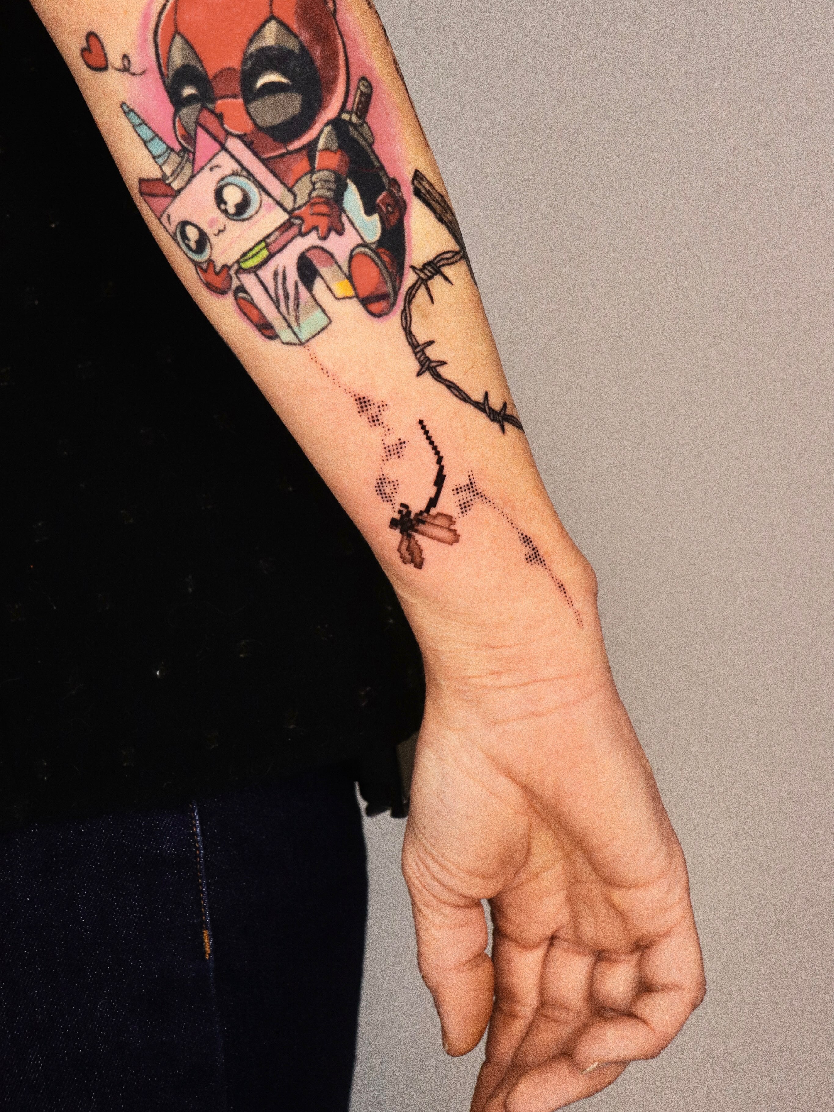 Tattoo by @insert_coin_1 β dotwork, anime