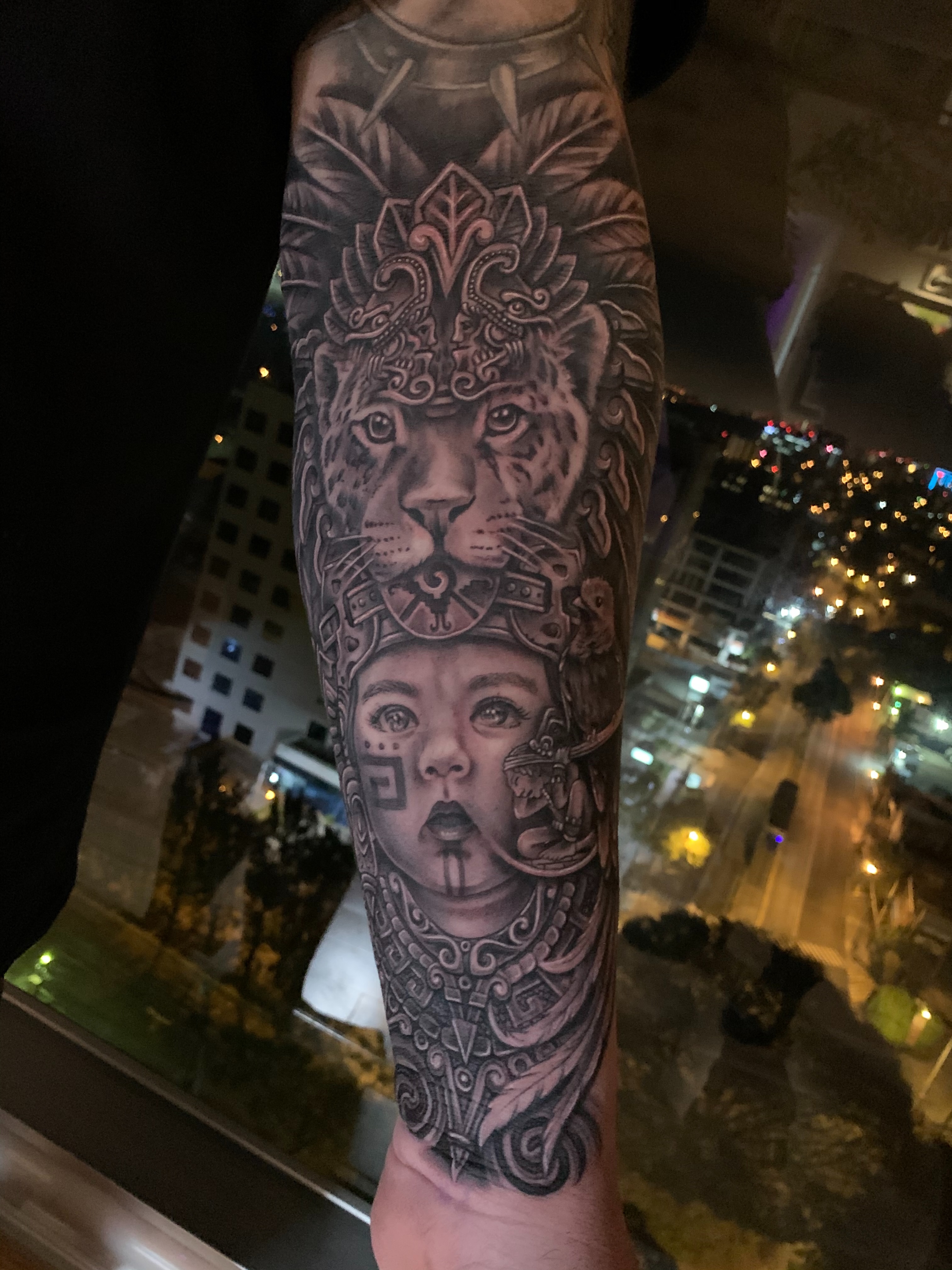 Tattoo by @valg703_tattoo — black_and_grey, geometric