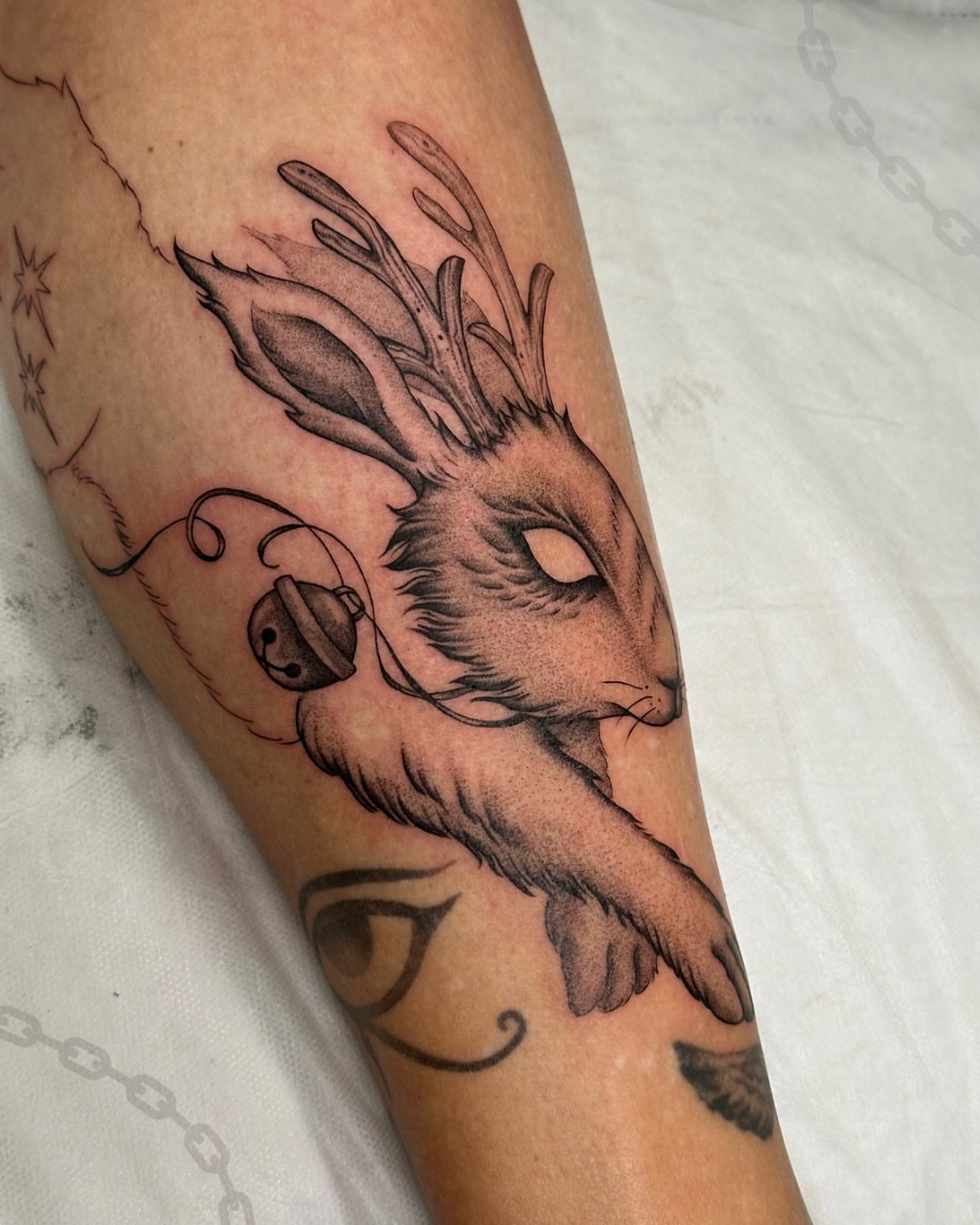 Tattoo by @dogtoothtattoos — black_and_grey