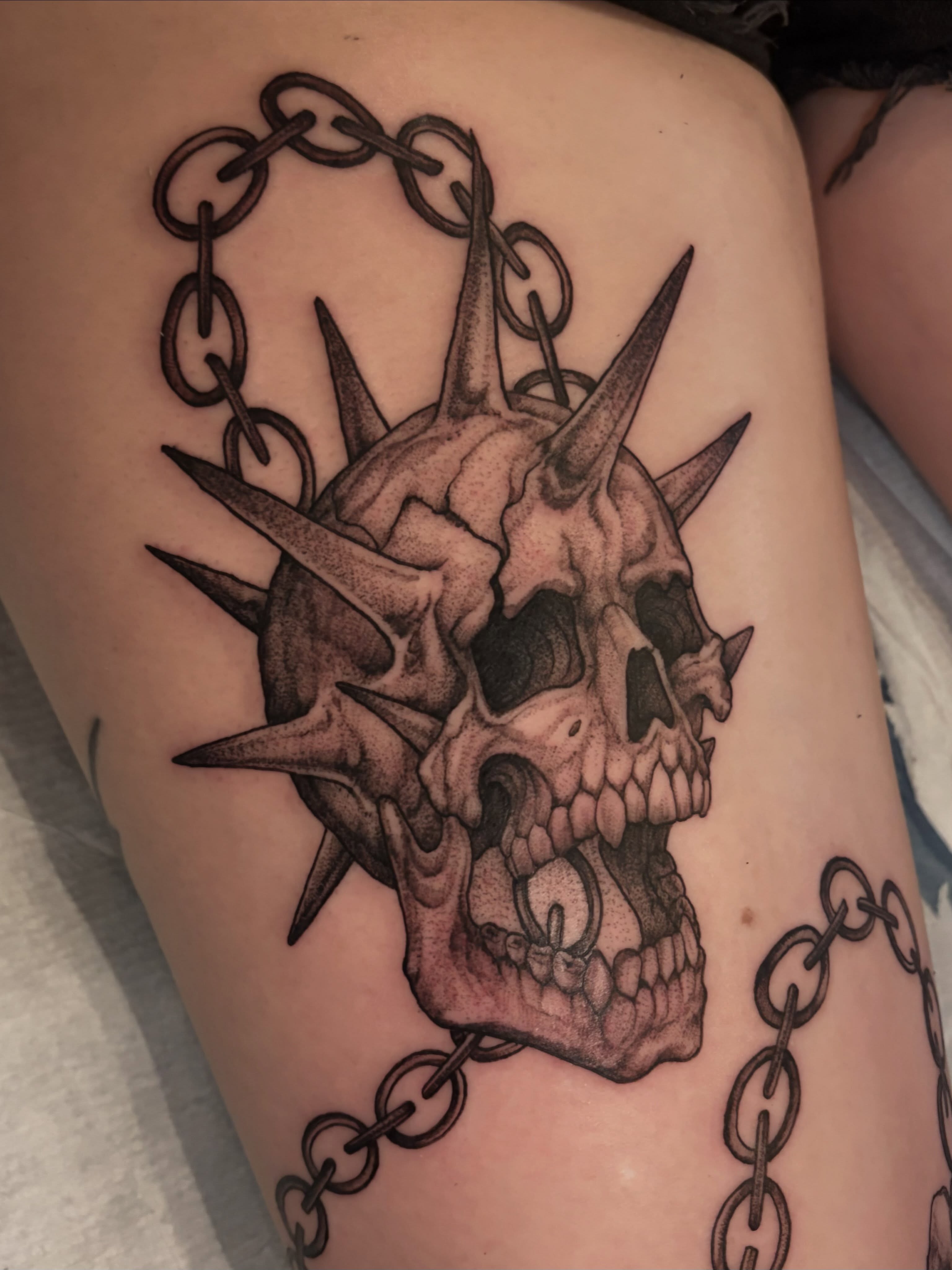 Tattoo by @meluusiine — black_and_grey, realism
