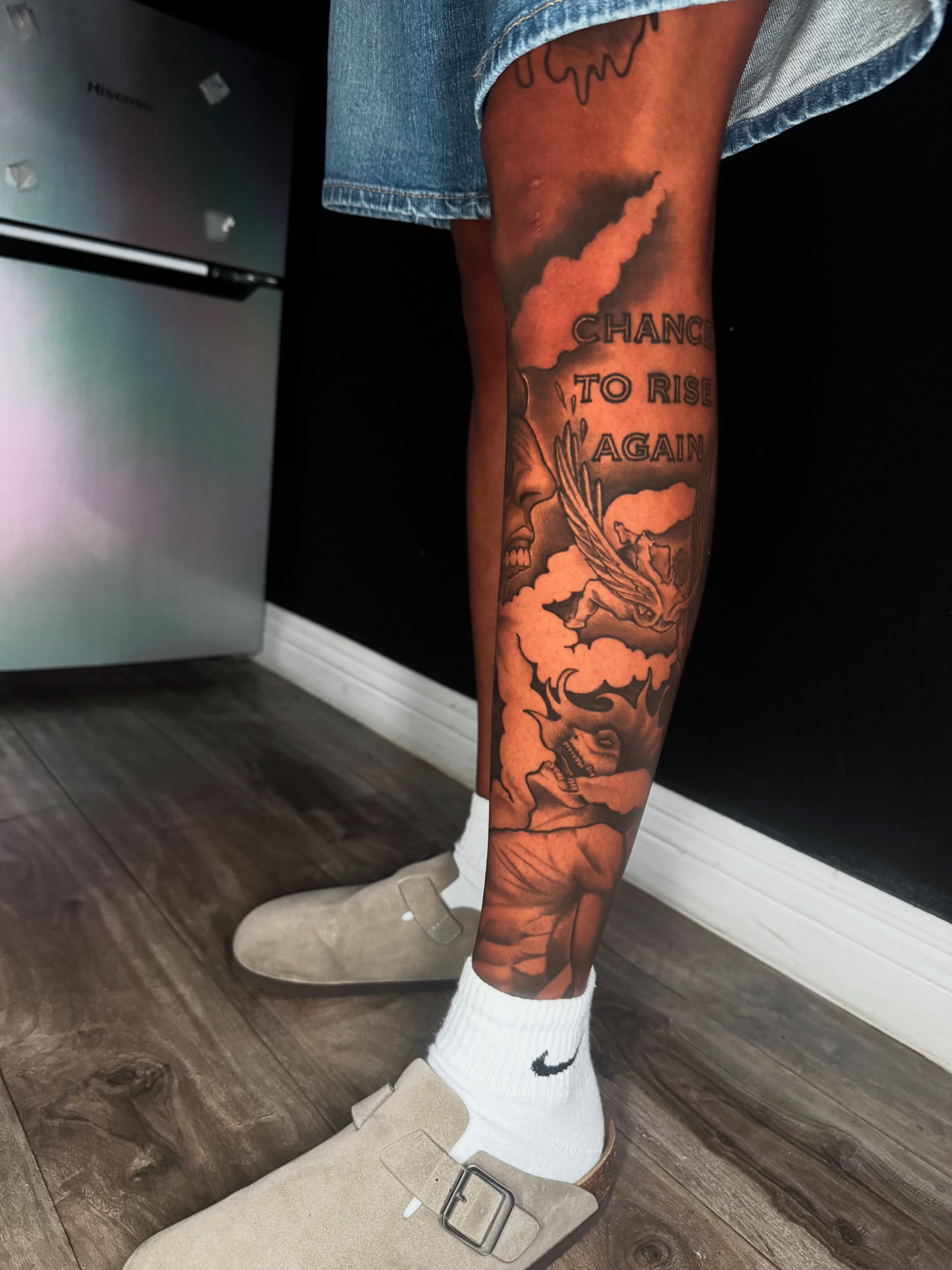 Tattoo by @rhae_ology — black_and_grey