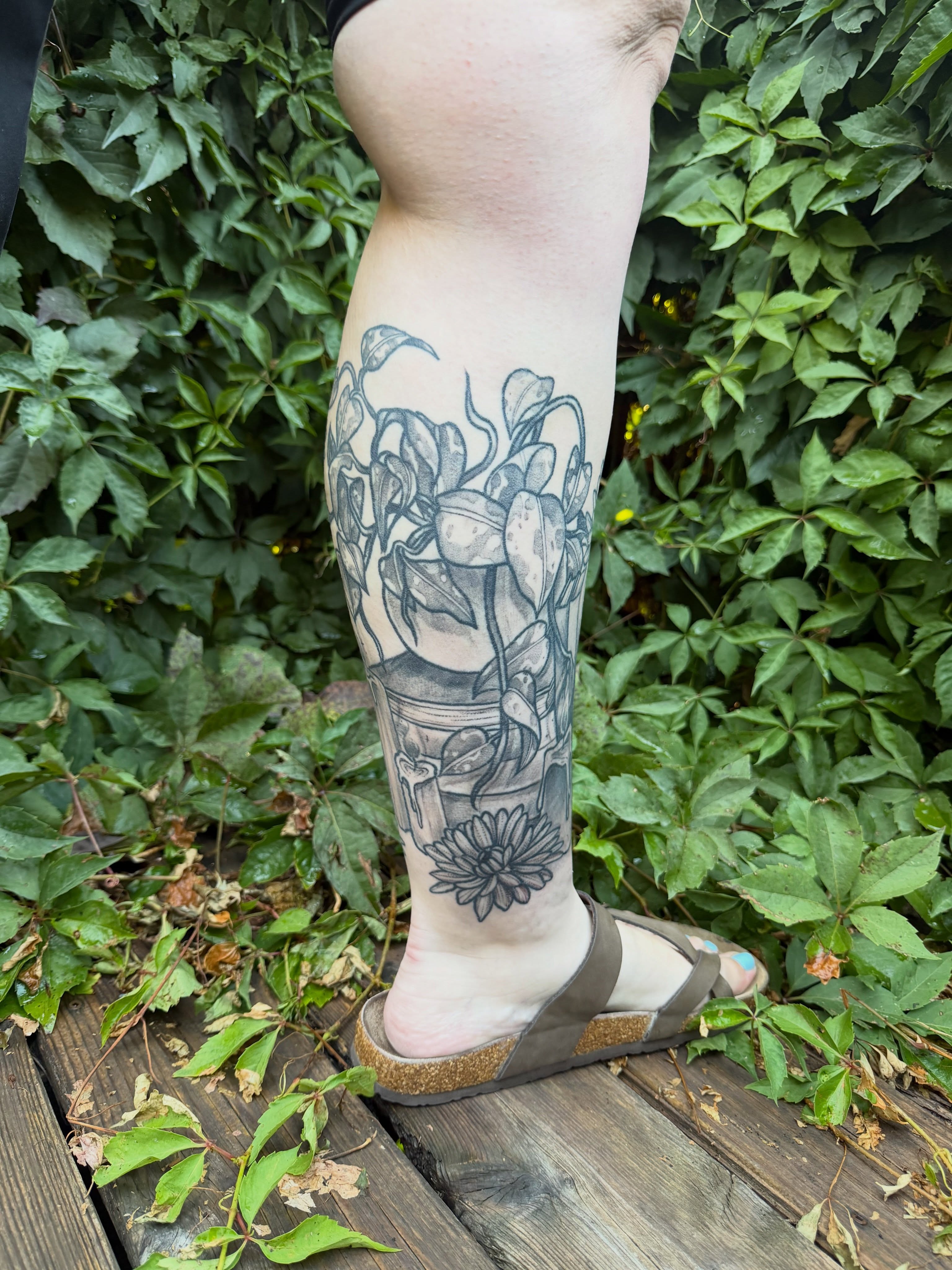 Tattoo by @chaotic_zen_arts — black_and_grey