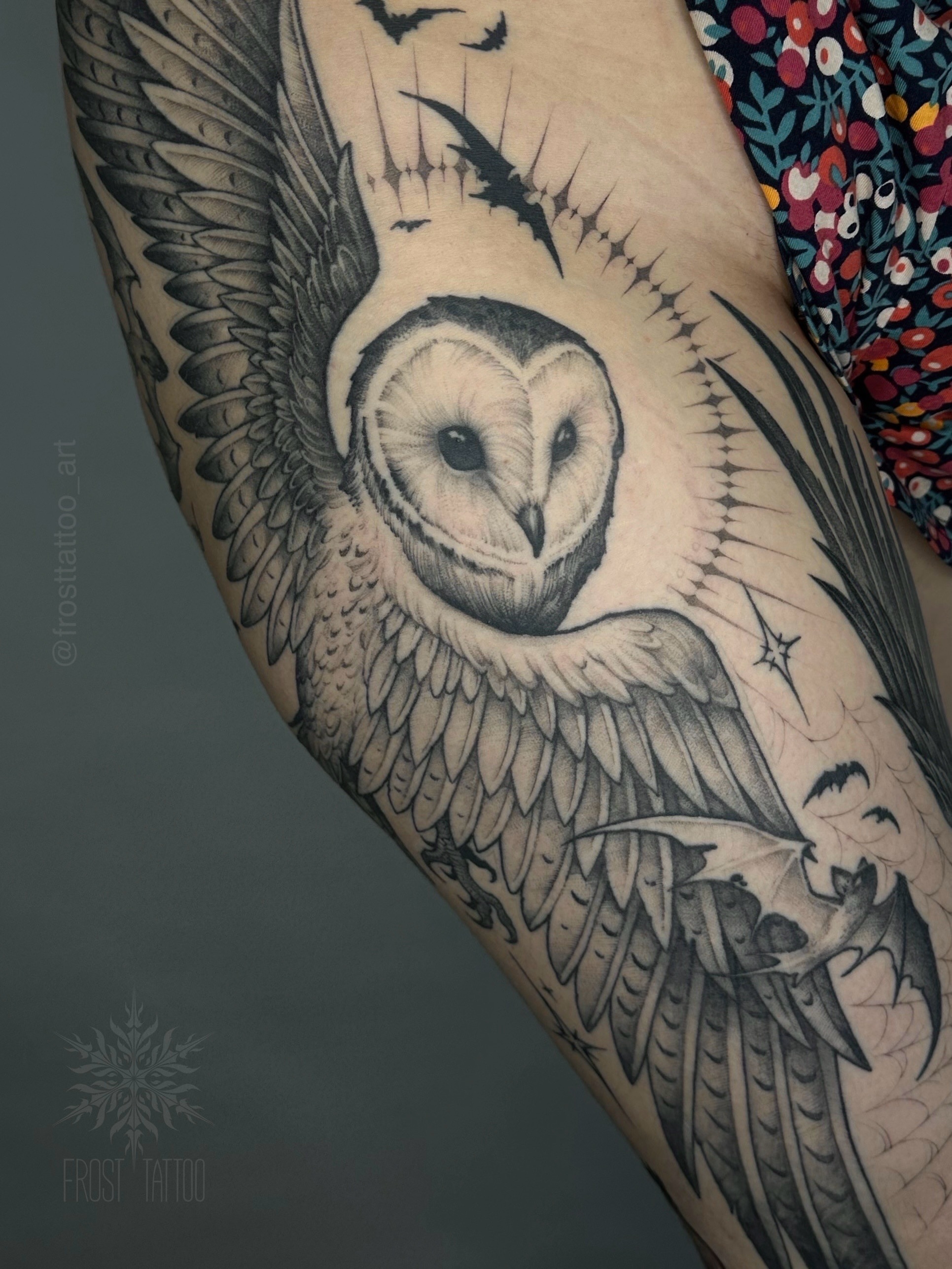 Tattoo by @frosttattoo_art — realism, black_and_grey