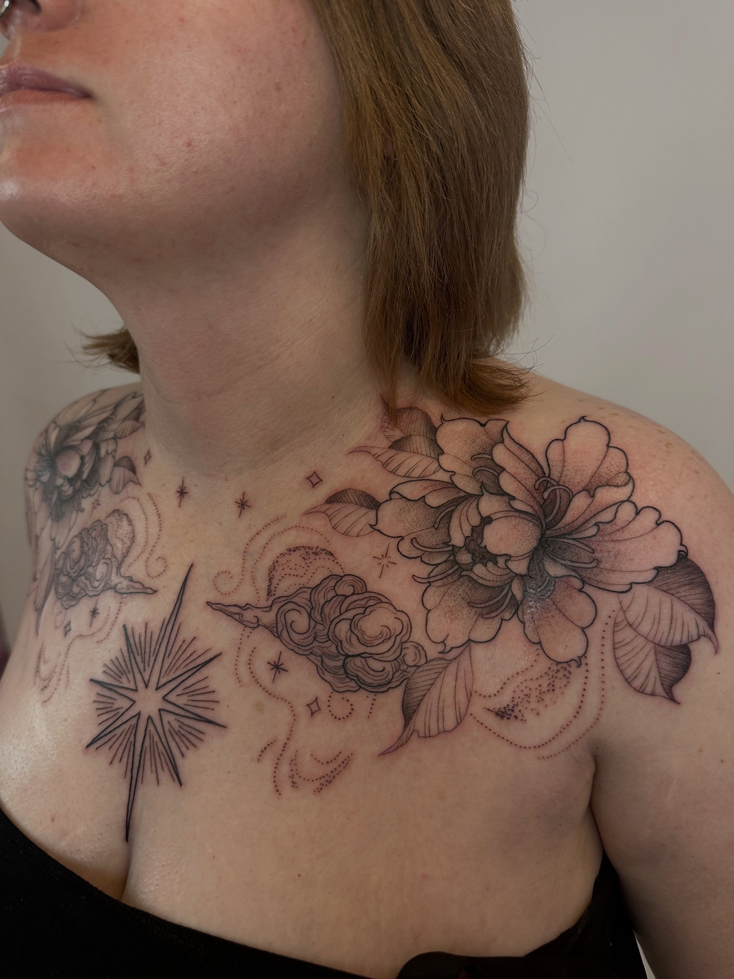 Tattoo by @tabootattys — black_and_grey, dotwork