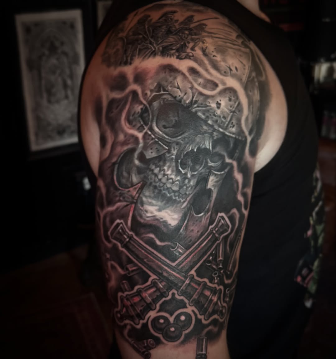 Tattoo by @dominicholmes_art — realism, dark_realism