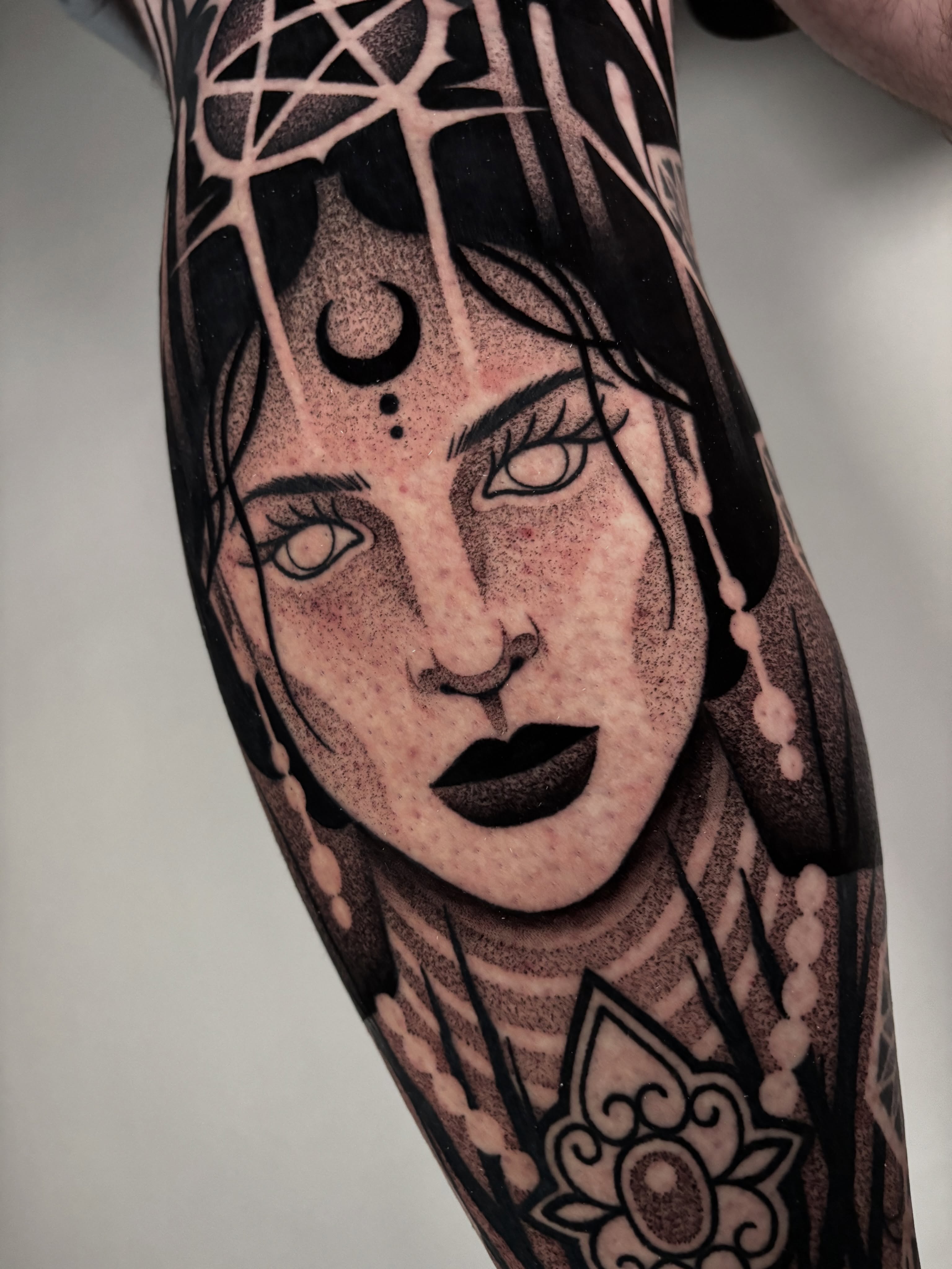 Tattoo by @mitchin.tattoos — dotwork