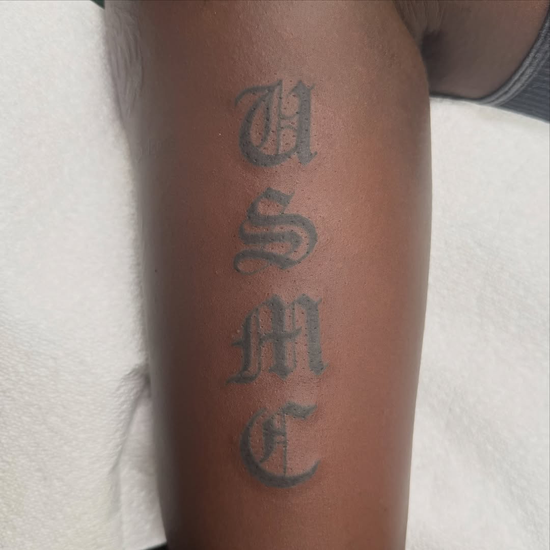 Tattoo by @tat2.boukee — lettering_script