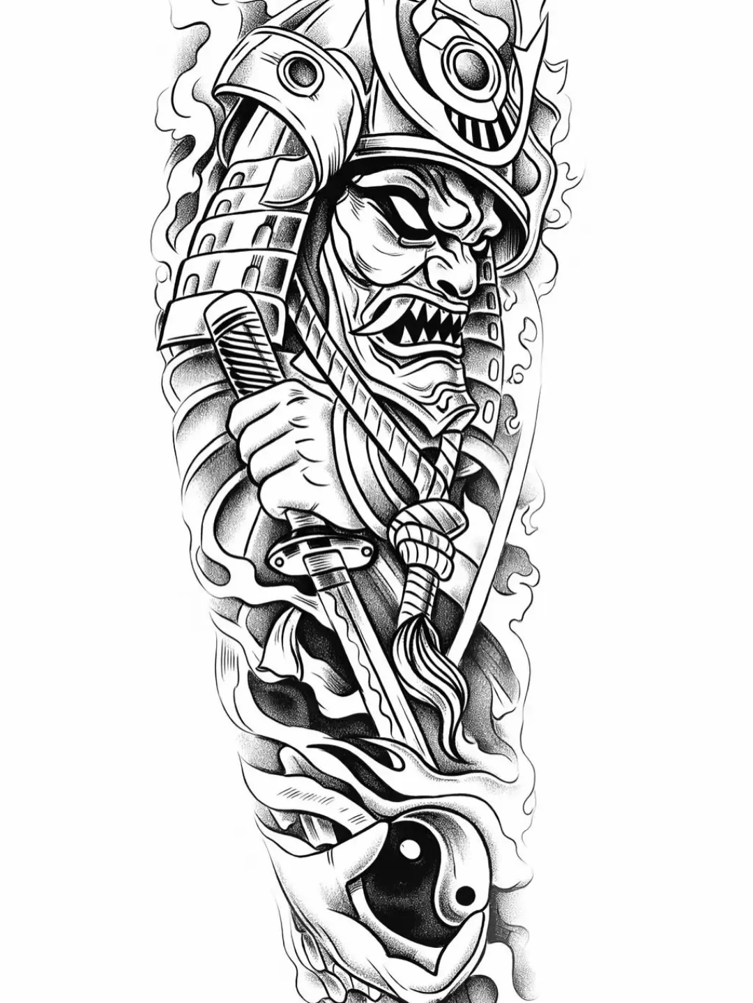 Samurai warrior japanese irezumi tattoo on the forearm by DGzinn