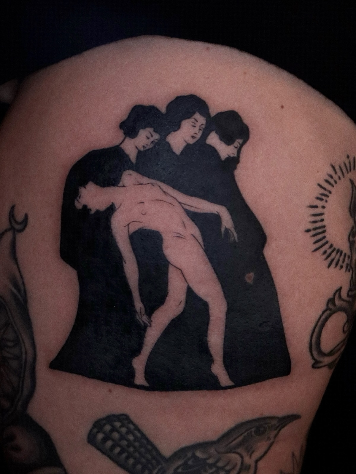 Tattoo by @nik.checots — black_and_grey, realism