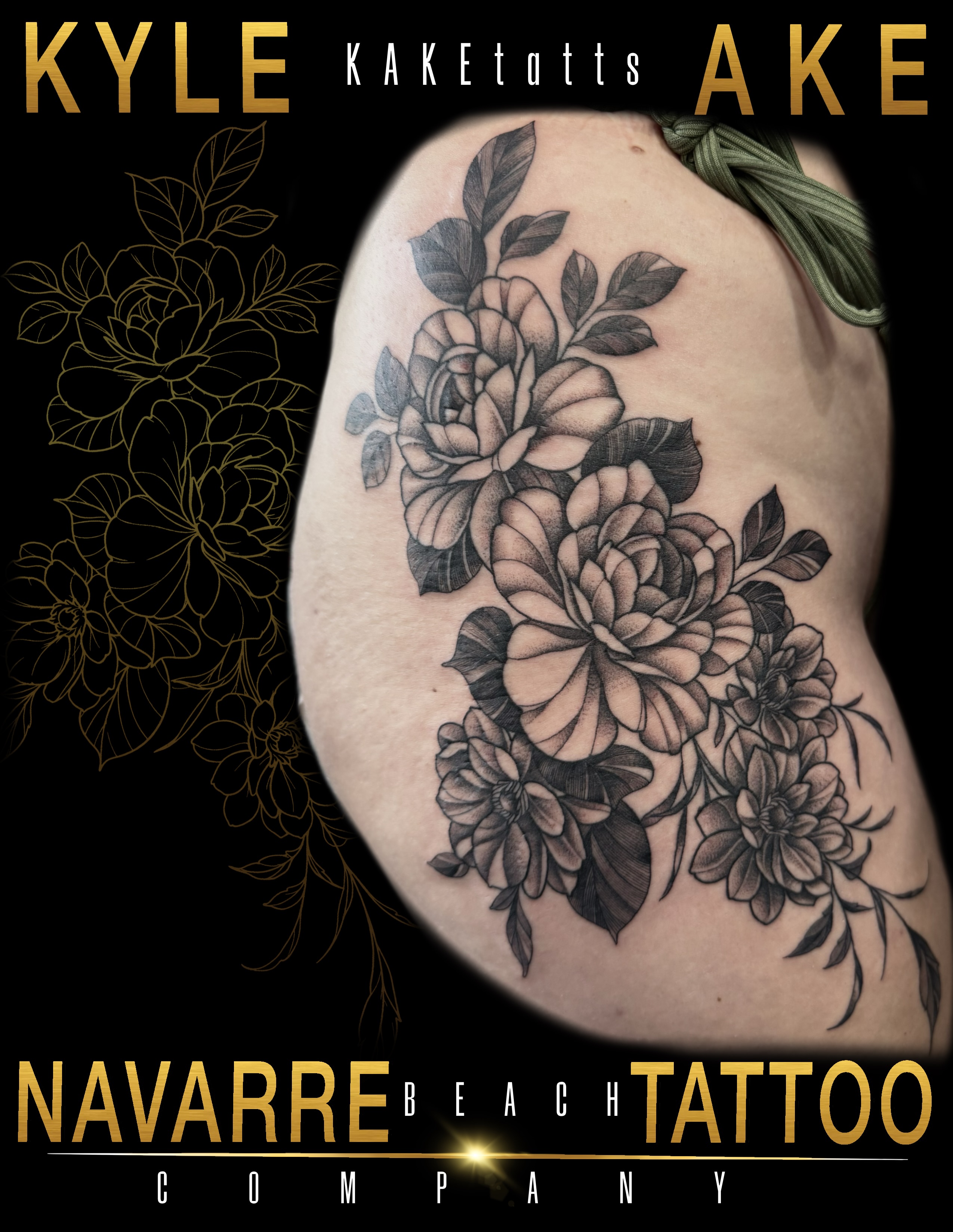 Tattoo by @kaketatts — black_and_grey