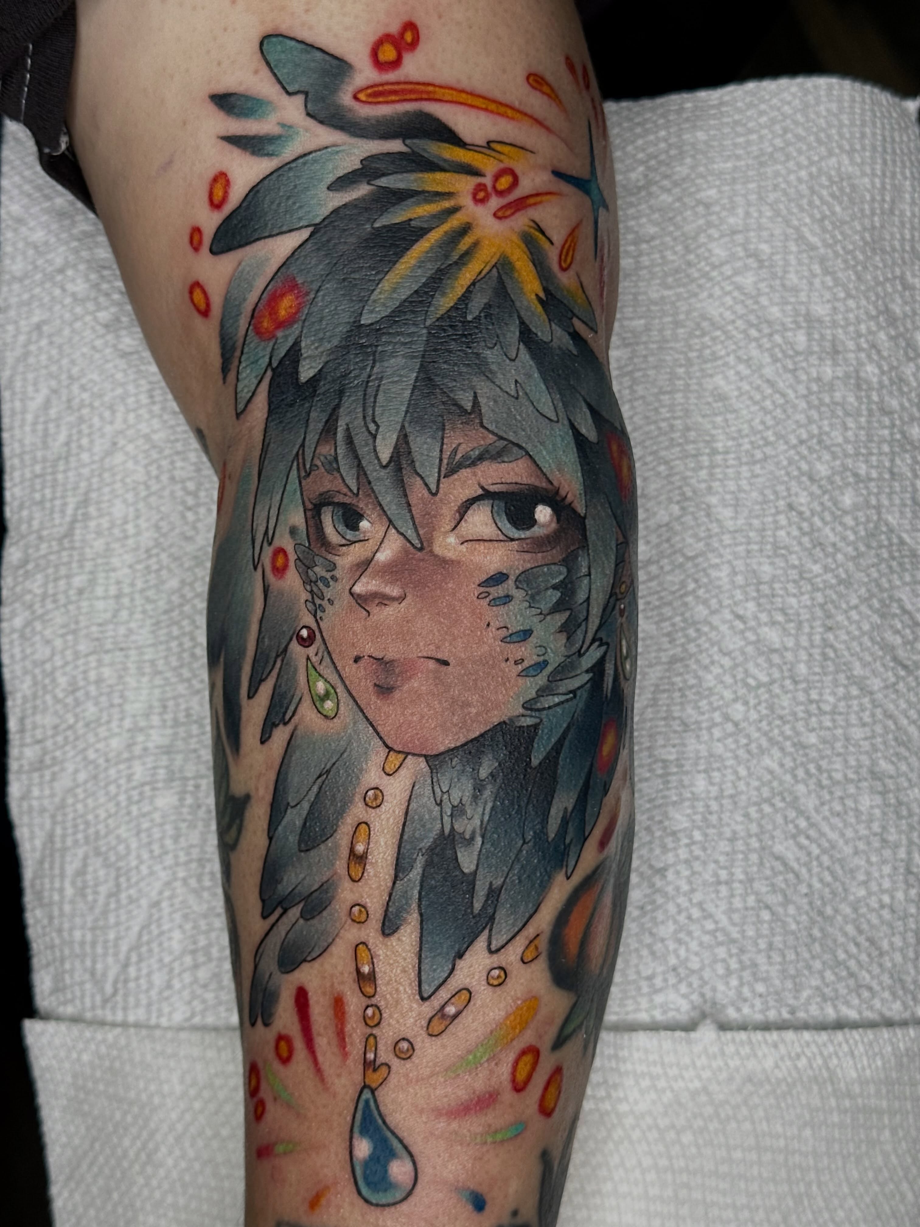 Portrait of a woman realism tattoo on the forearm by 𝔅𝔞𝔱𝔅𝔬𝔫𝔢 🦇Mariah Hernandez