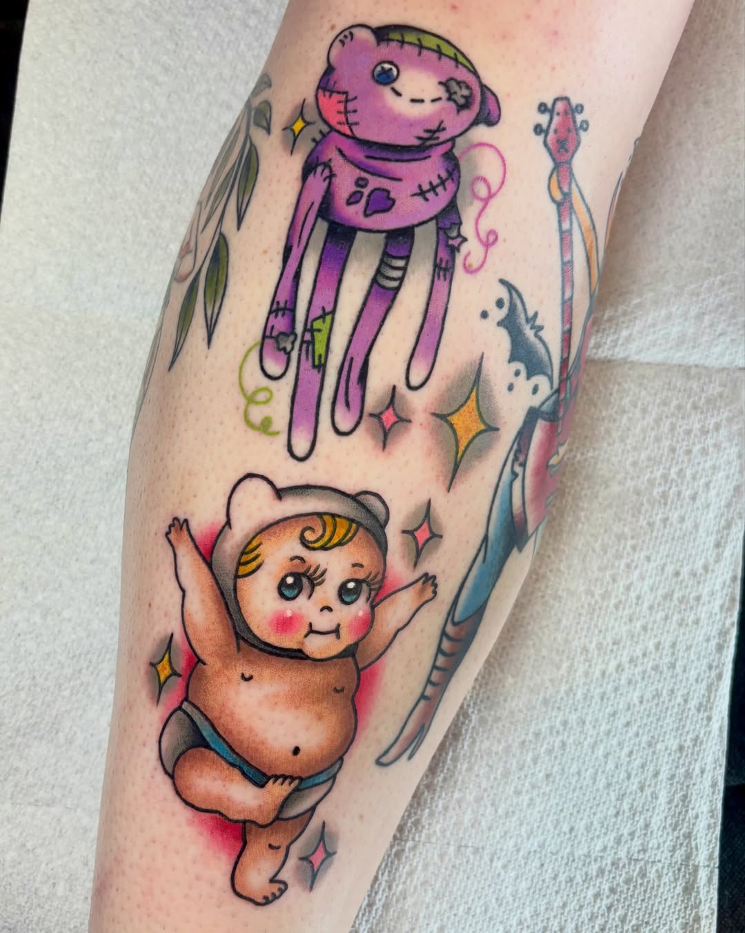 Tattoo by @alexfarsalla — anime, dotwork