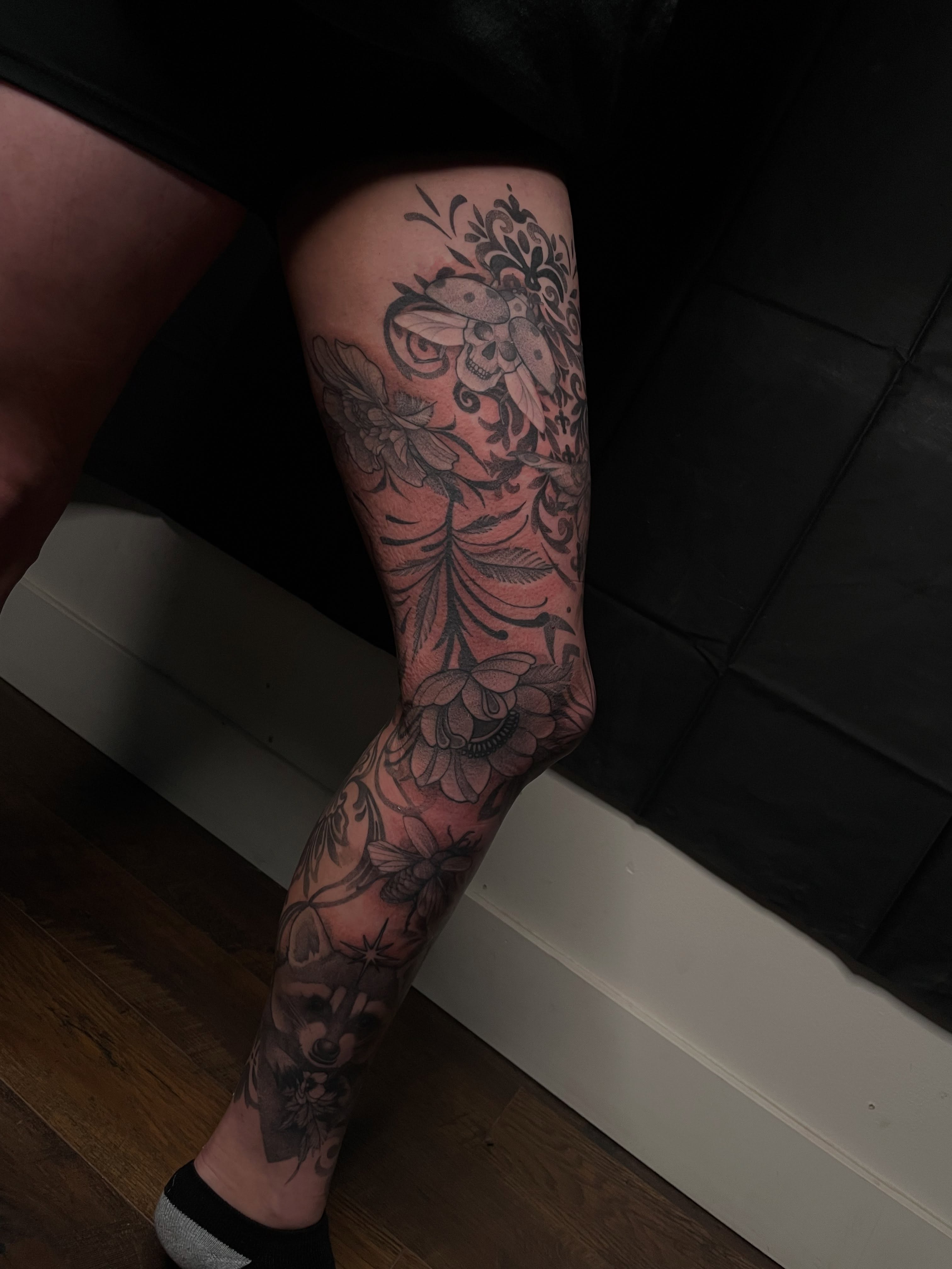 Tattoo by @_sinnertattoos — black_and_grey