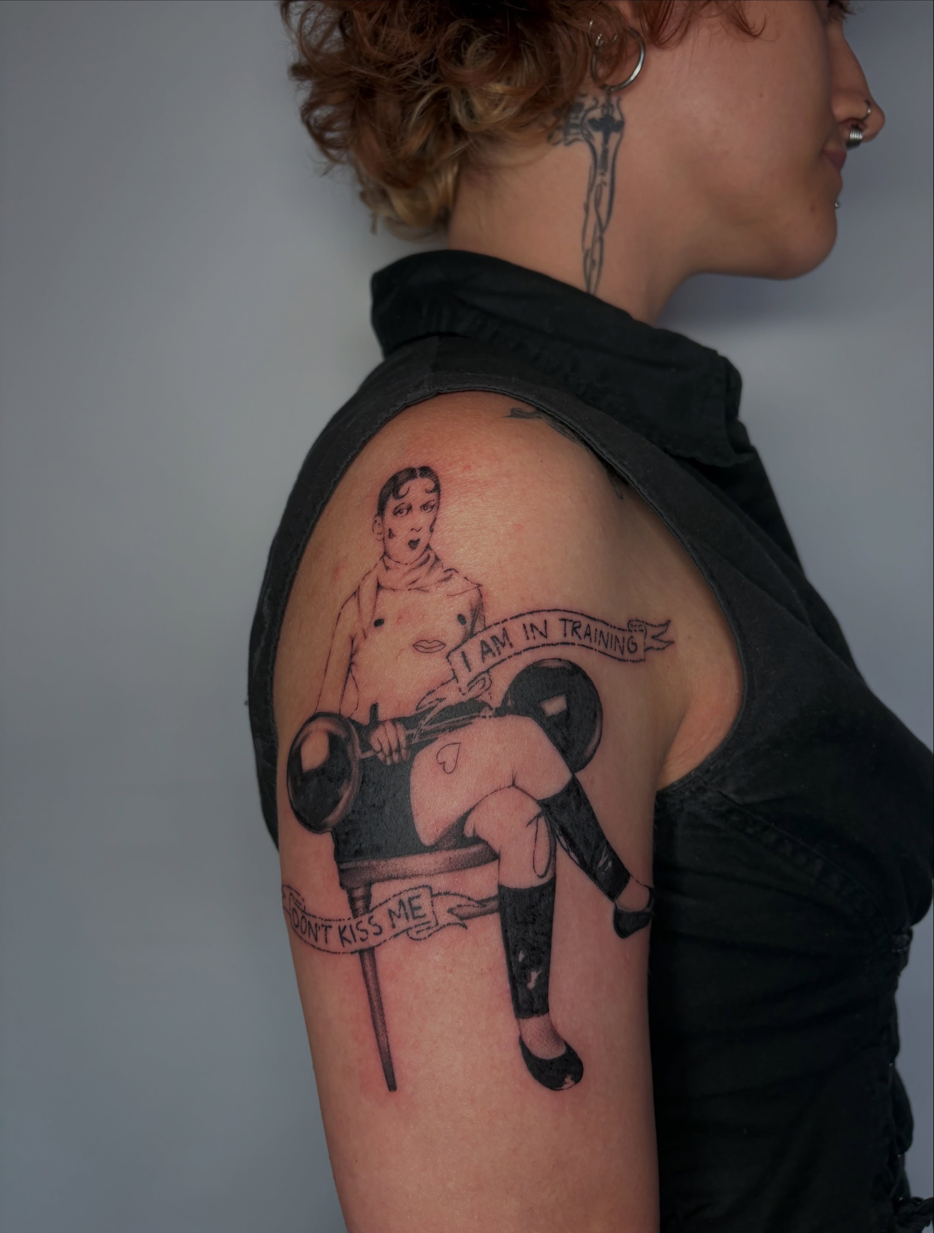 Tattoo by @carlyjordyn — black_and_grey