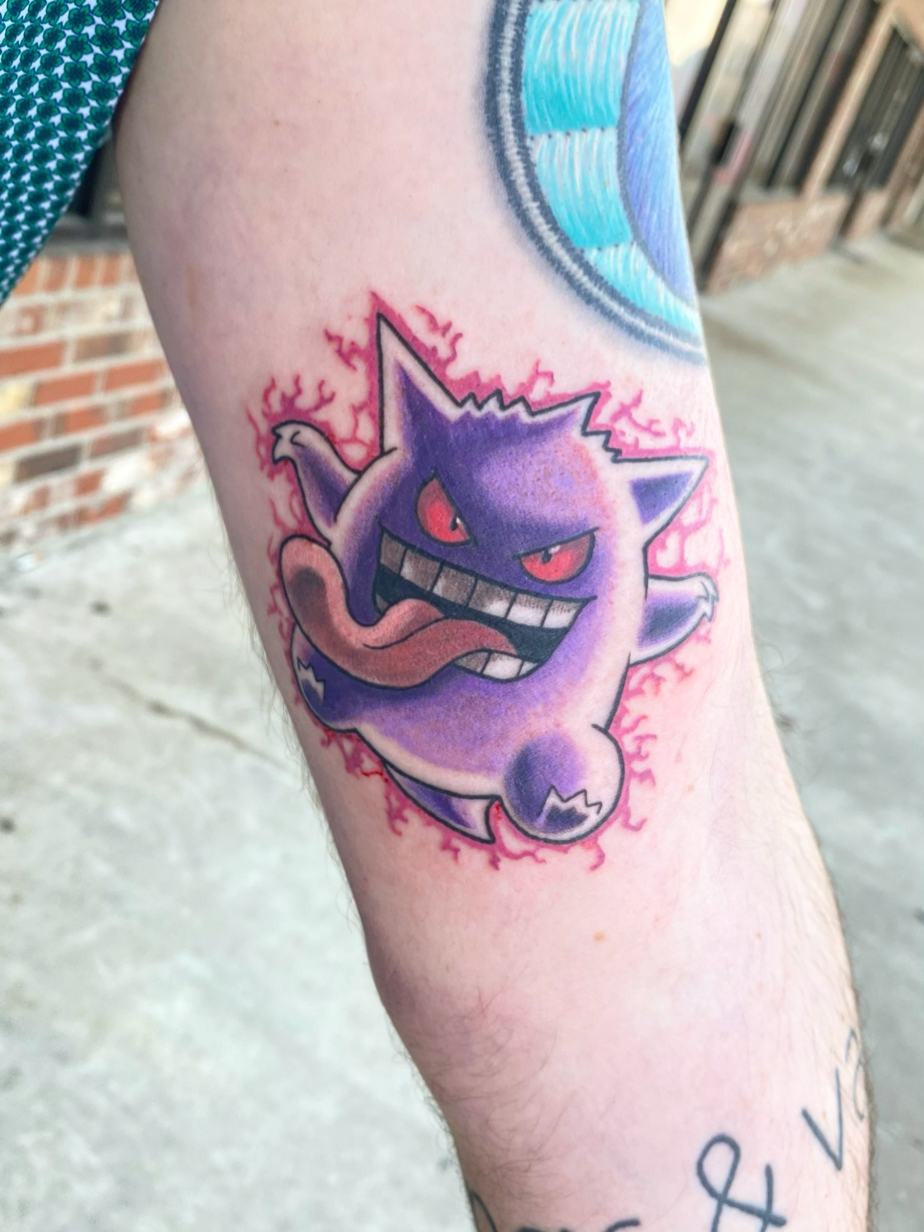 Tattoo by @gillygoatpokes — dotwork
