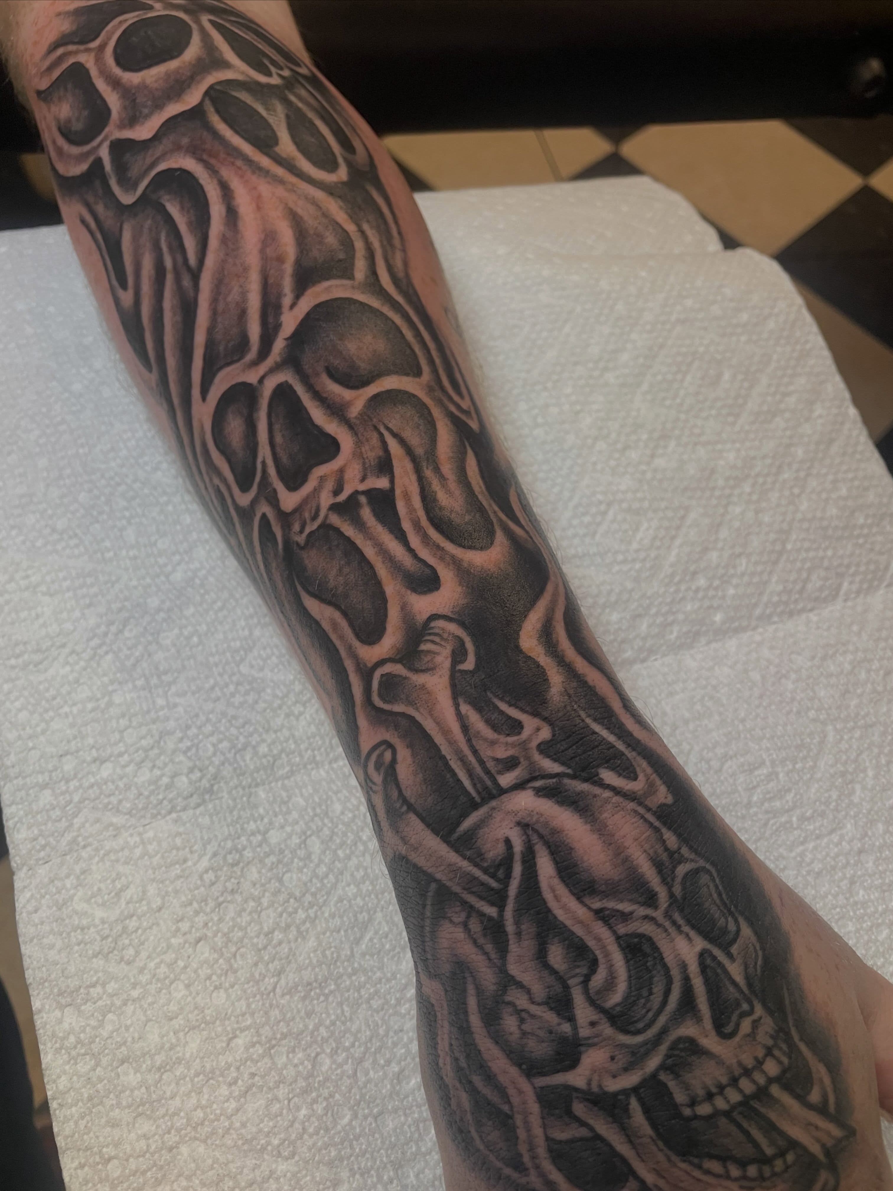 Tattoo by @fktattoos — black_and_grey, realism