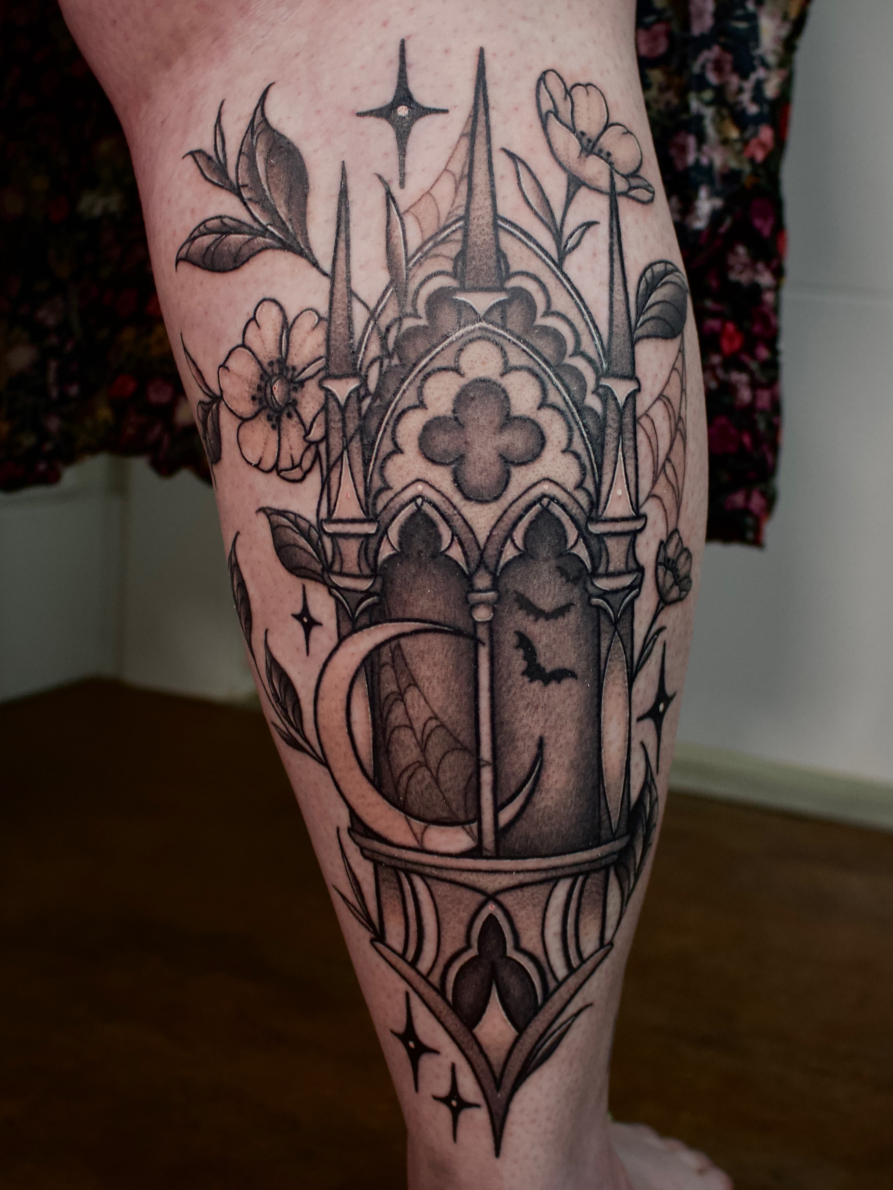 Tattoo by @julieobrientattoo — black_and_grey, ornamental