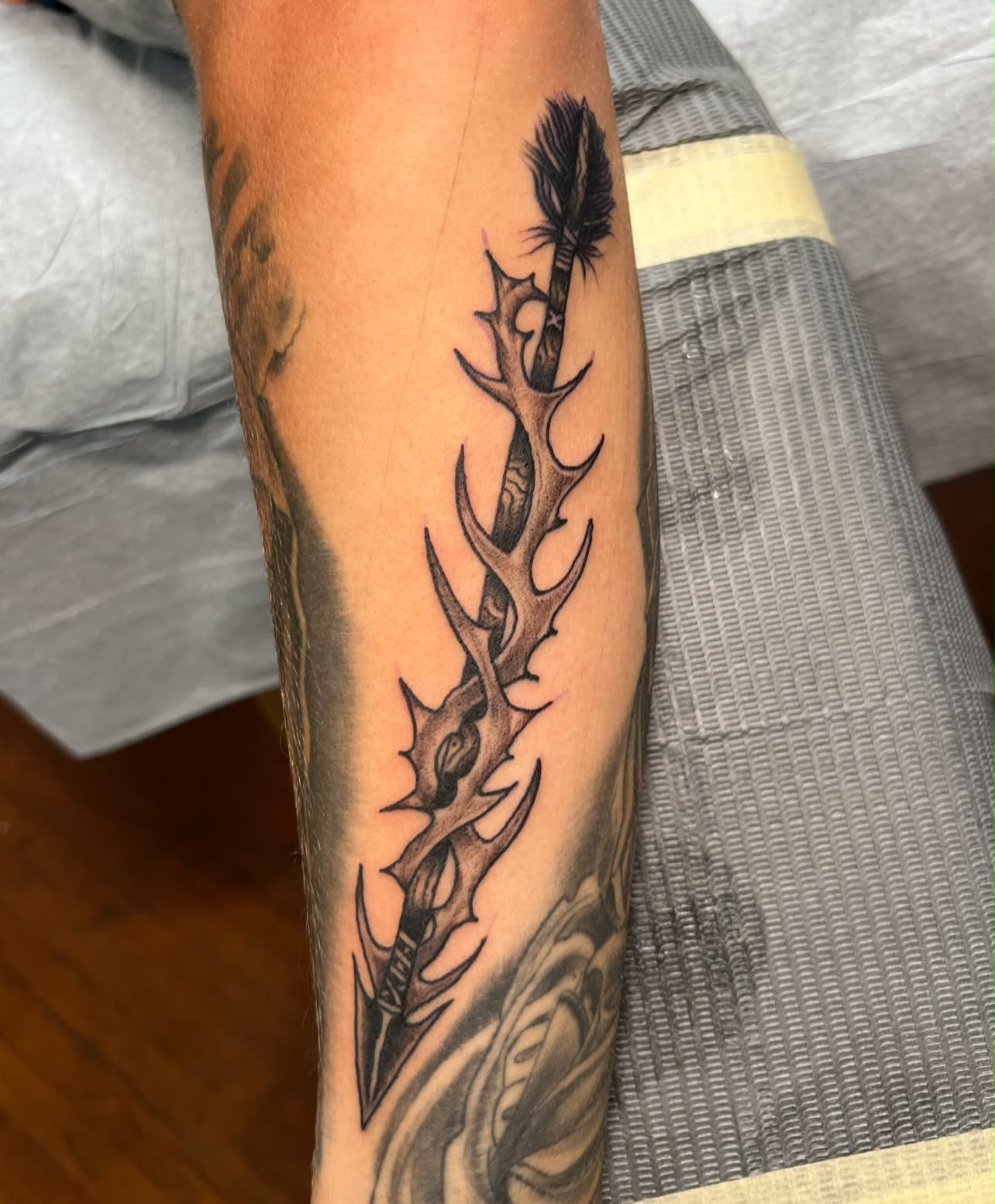 Tattoo by @michaeldreamstattoos — black_and_grey