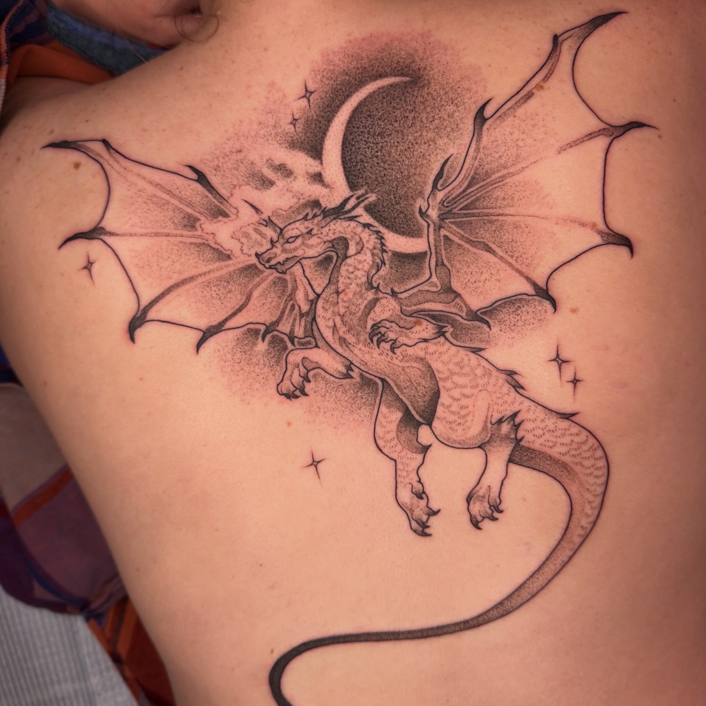 Tattoo by @juleghoul — dotwork, realism