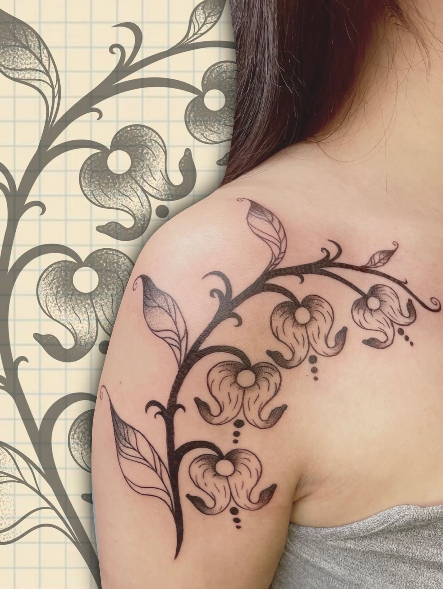 Tattoo by @goosewhotattoos — black_and_grey