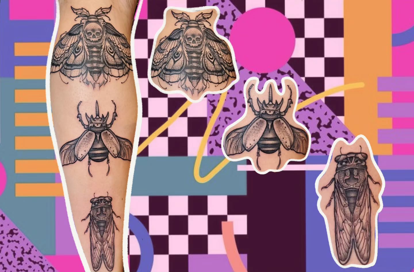 Insect American traditional tattoo on the forearm by Angel O'Connor Tattoos