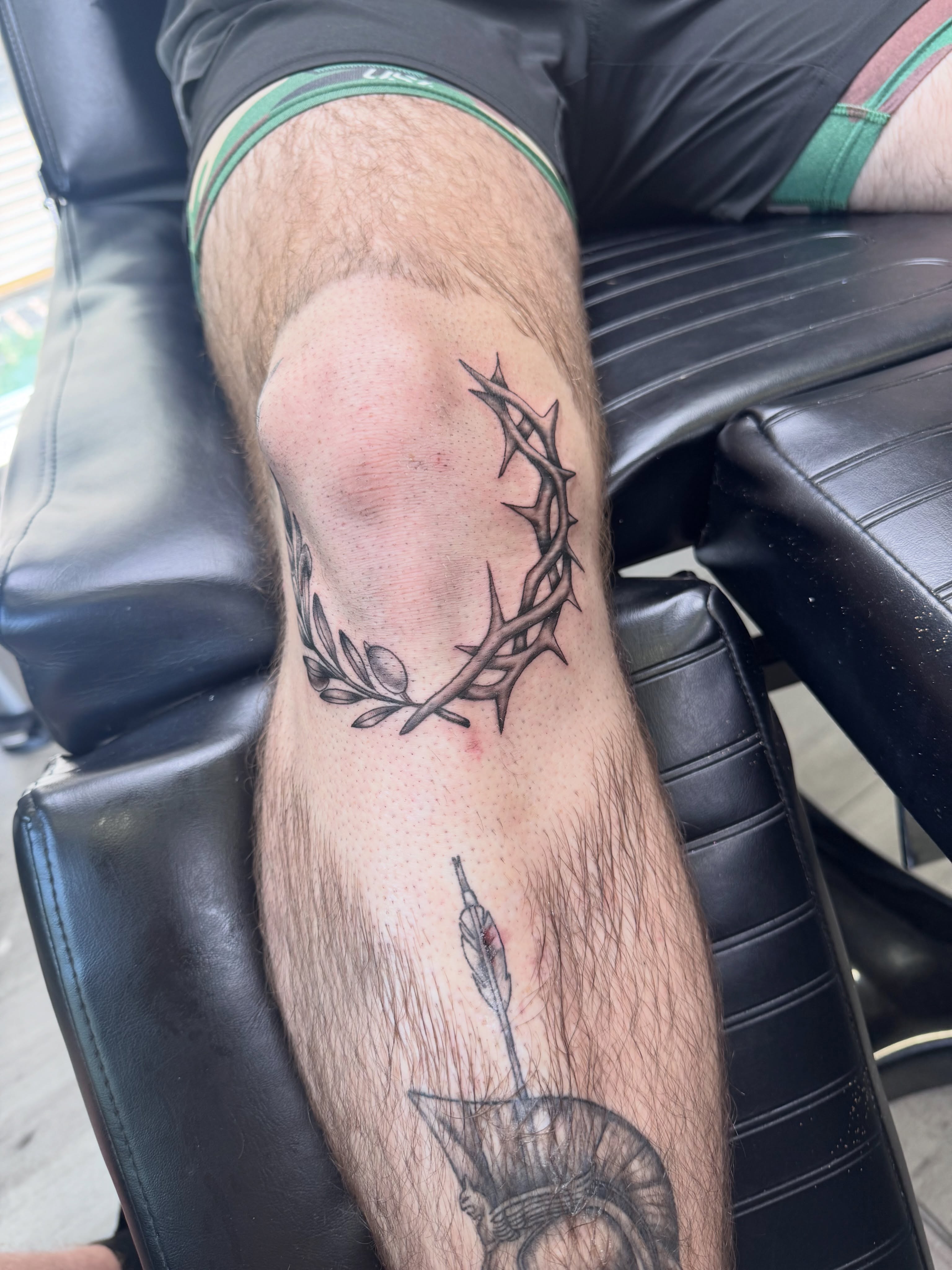 Tattoo by @brandonspindlertattoos — black_and_grey